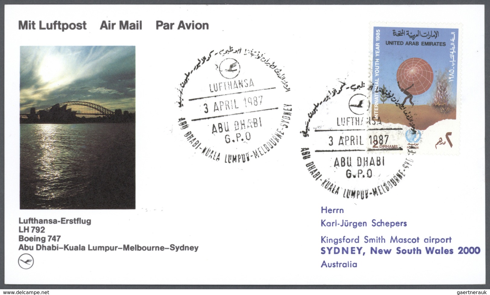 Br/ Australien: 1960/1990 (ca.), Lot Of Apprx. 165 Covers, Many Australia-related Airmail Covers Incl. F - Altri & Non Classificati