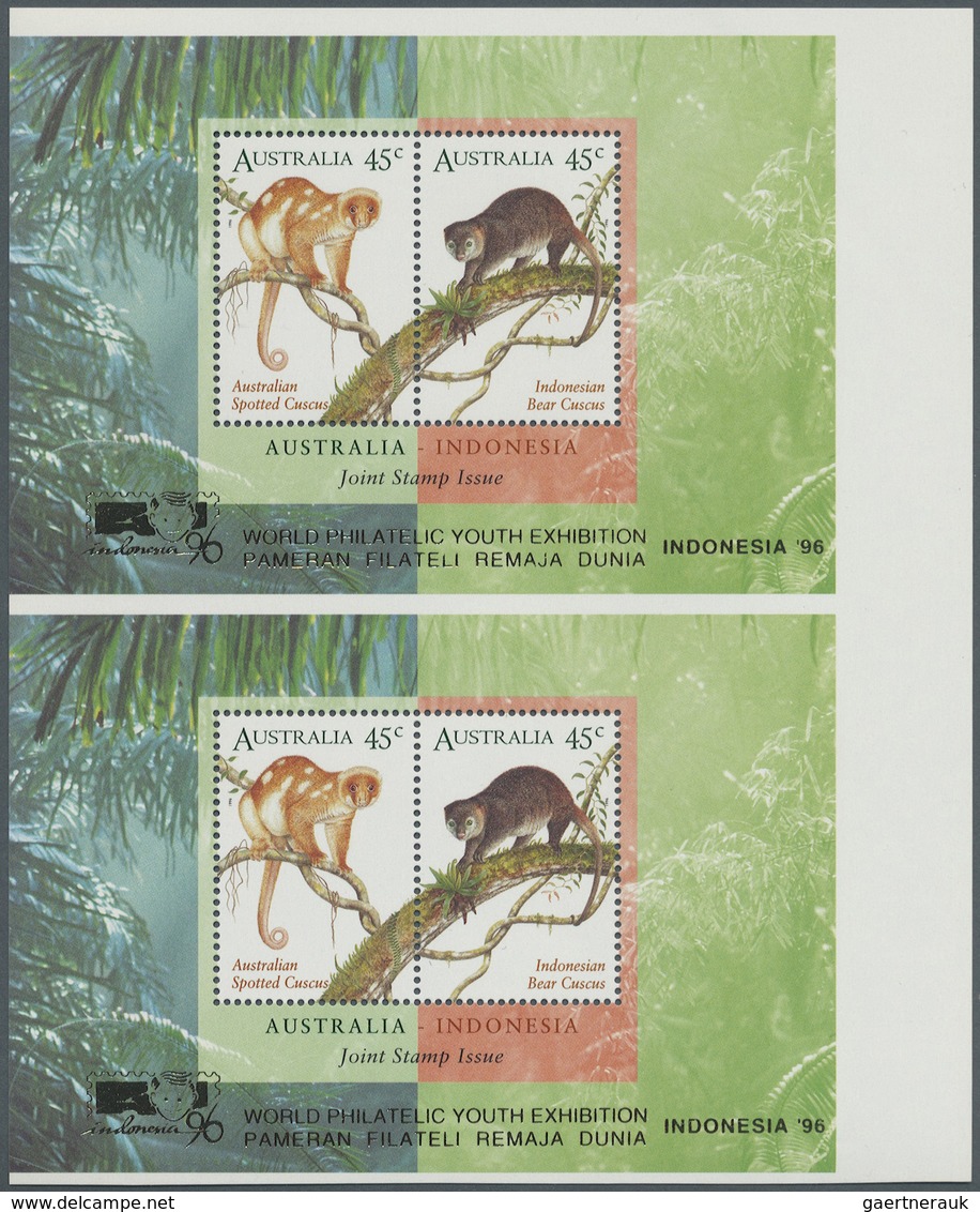 ** Australien: 1995/96, Big Lot IMPERFORATED Stamps For Investors Or Specialist Containing 4 Different - Other & Unclassified