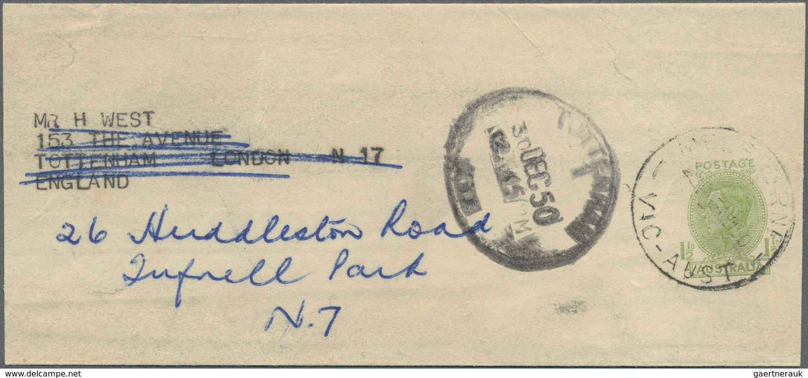GA Australien - Ganzsachen: 1911/1960 (ca.), Accumulation With 22 Used Postal Stationeries Incl. Postca - Entiers Postaux