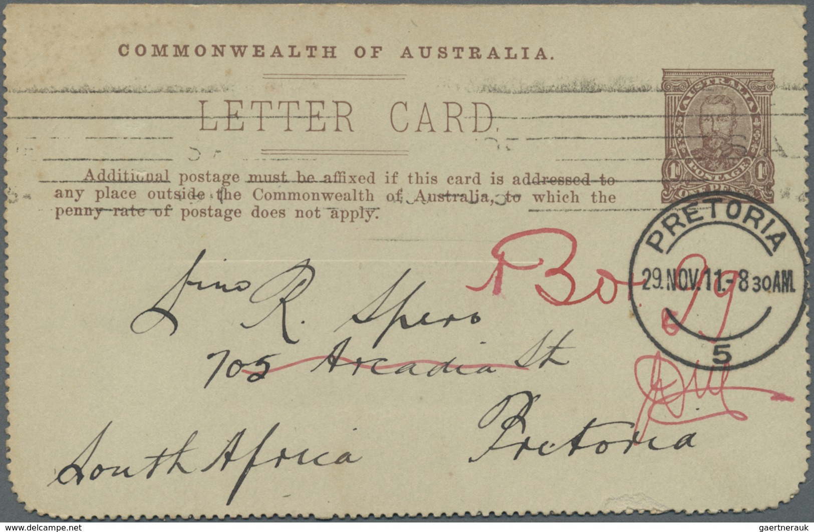 GA Australien - Ganzsachen: 1911/1960 (ca.), Accumulation With 22 Used Postal Stationeries Incl. Postca - Entiers Postaux