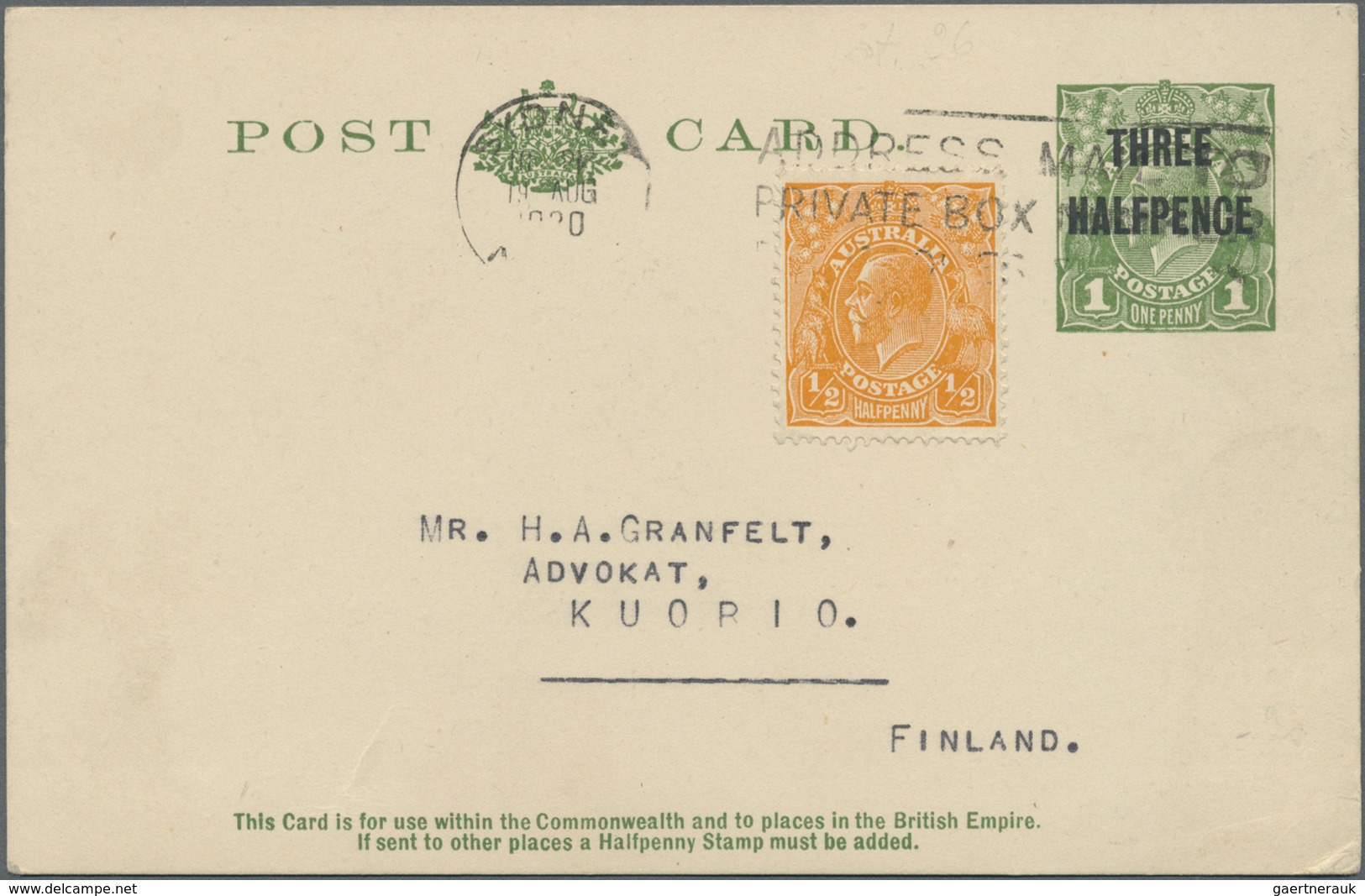 GA Australien - Ganzsachen: 1911/1960 (ca.), Accumulation With 22 Used Postal Stationeries Incl. Postca - Ganzsachen