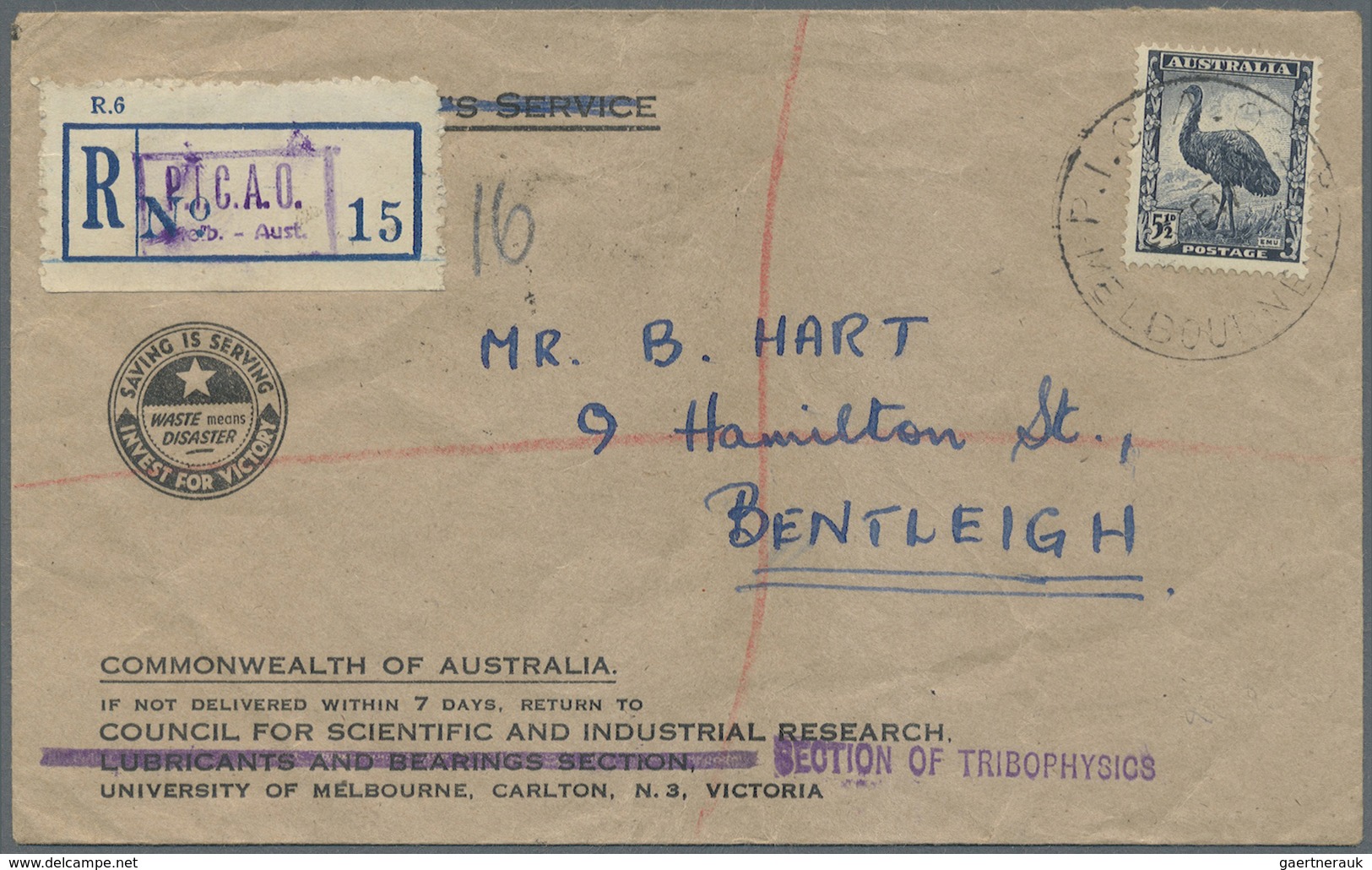 Br Australien - Besonderheiten: 1916/1951, Lot Of 17 Better Covers/cards (single Lots), Showing Many In - Autres & Non Classés