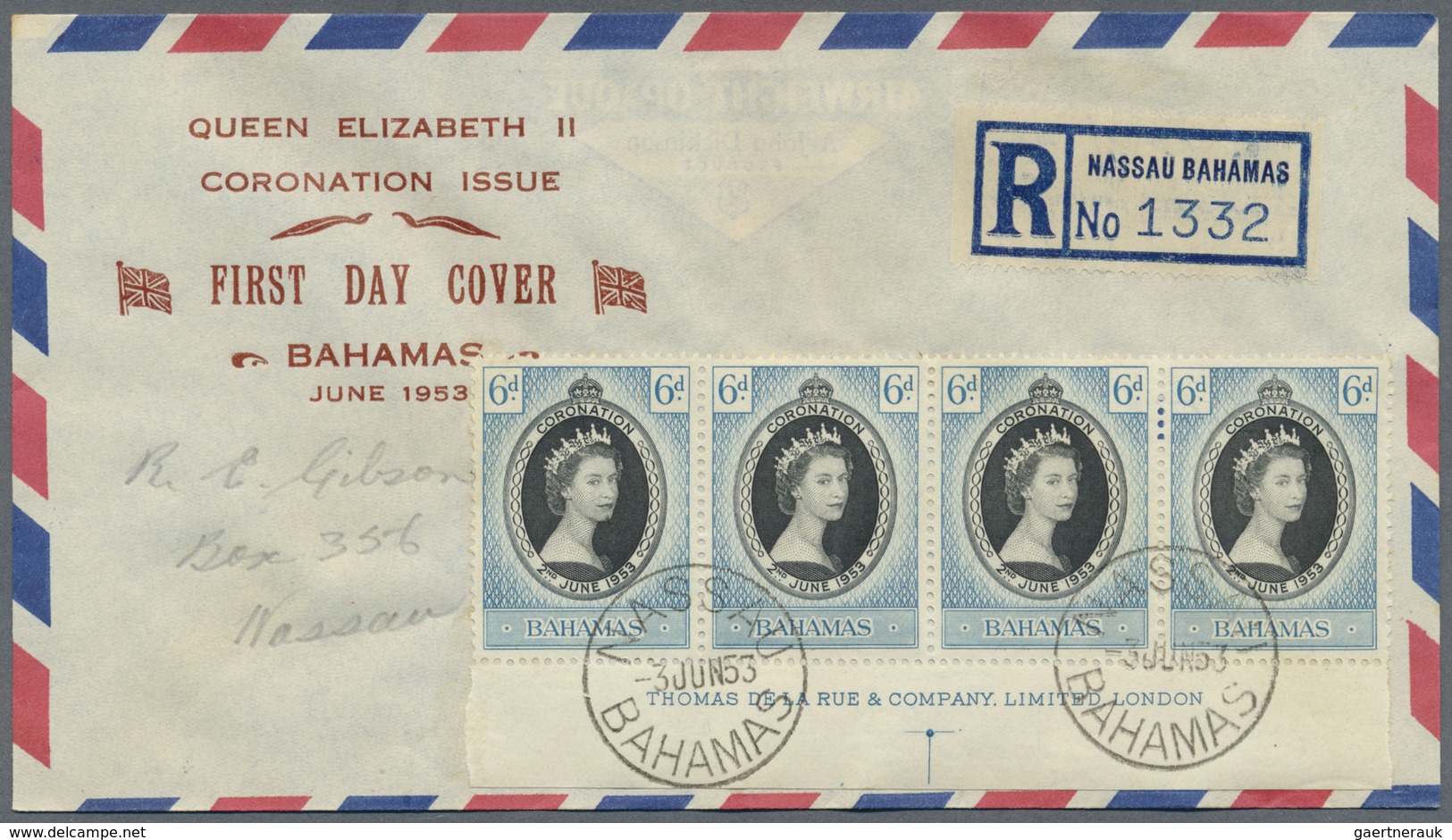 GA/Br/MK Bahamas: 1937 - 1955, great lot of over 940 covers, mainly before 1955, 1948 silver-wedding cpl set