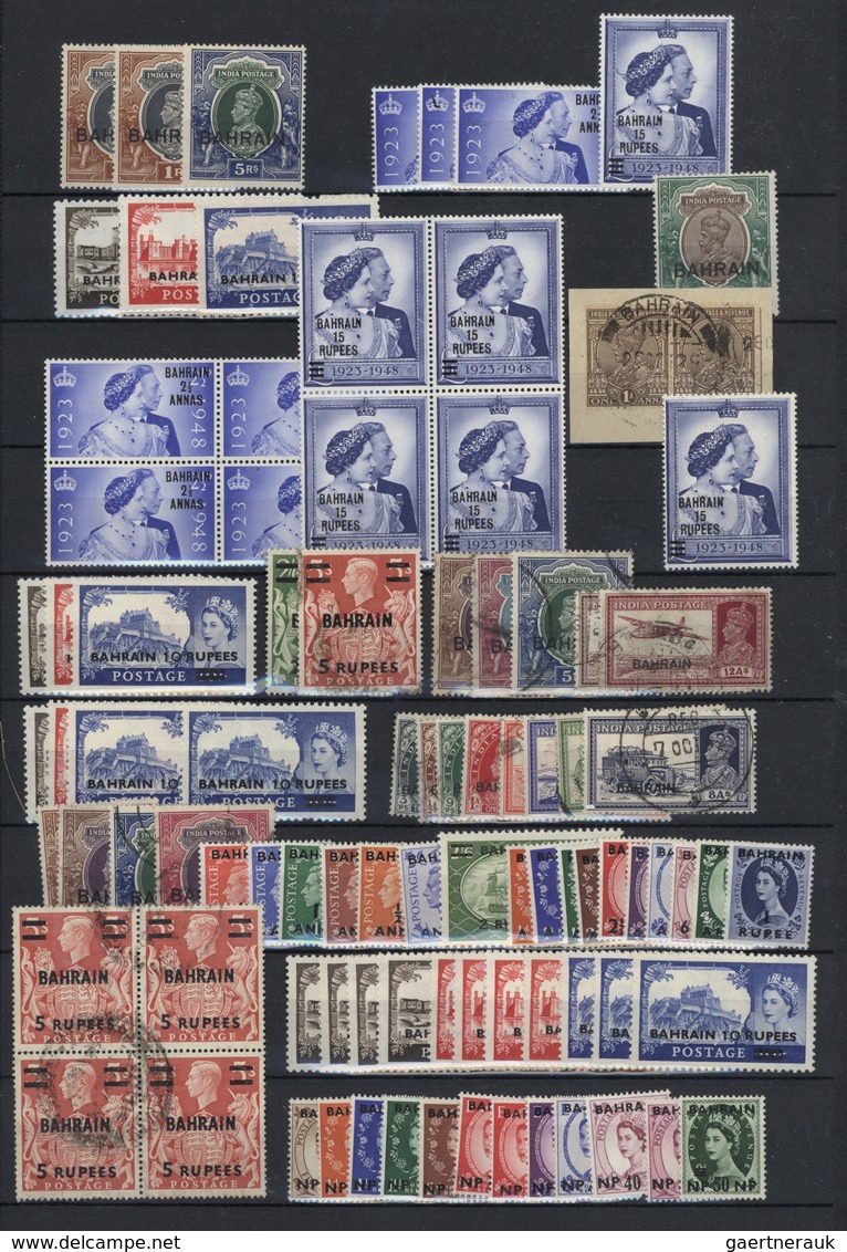 O/**/* Bahrain: 1930/1990 (ca.), Mint And Used Accumulation In Glassines/on Stockcards With Plenty Of Inter - Bahrain (1965-...)