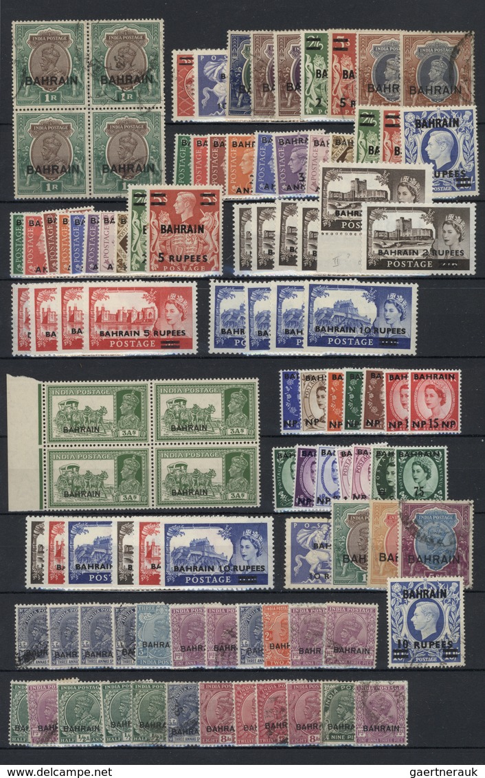 O/**/* Bahrain: 1930/1990 (ca.), Mint And Used Accumulation In Glassines/on Stockcards With Plenty Of Inter - Bahrain (1965-...)