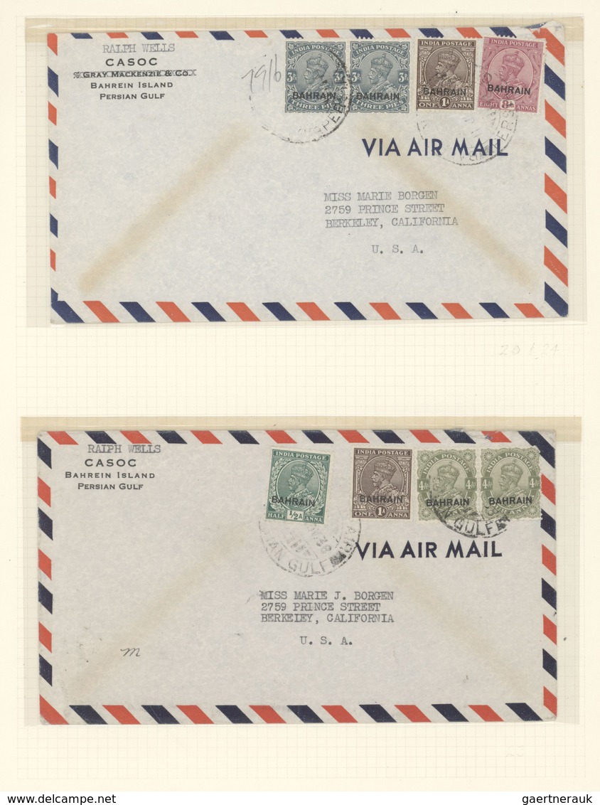 Br Bahrain: 1948-1984: Collection Of 42 Covers Sent From Bahrain To The U.S.A., With Various Frankings - Bahrain (1965-...)