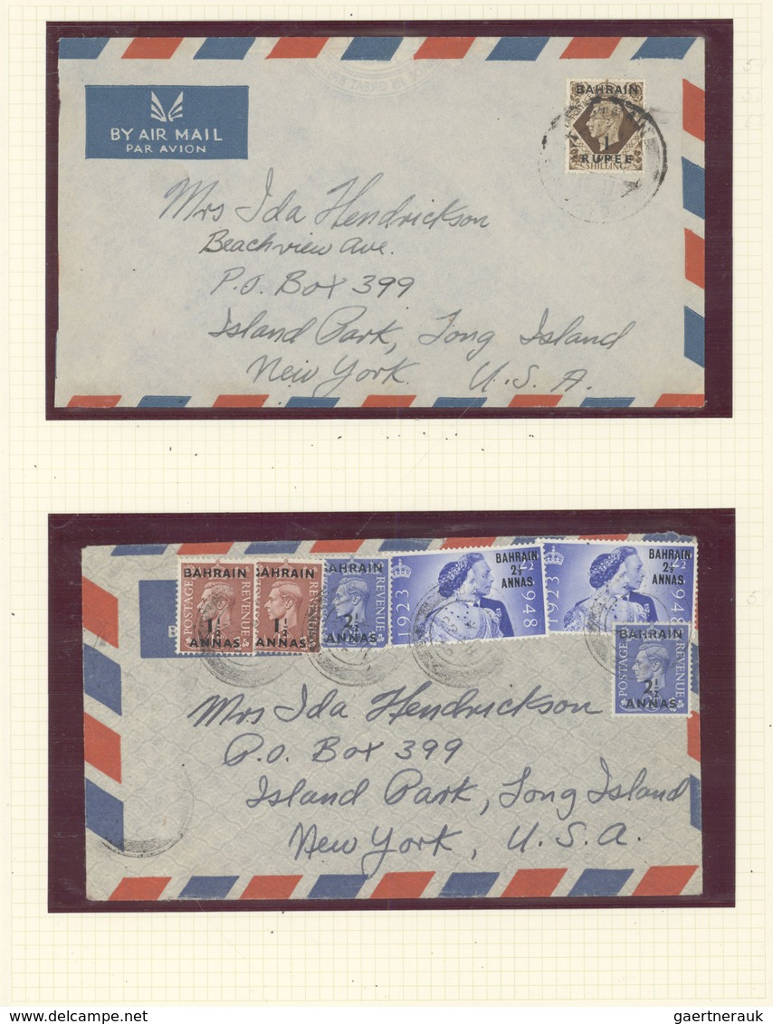 Br Bahrain: 1948-1984: Collection Of 42 Covers Sent From Bahrain To The U.S.A., With Various Frankings - Bahrain (1965-...)