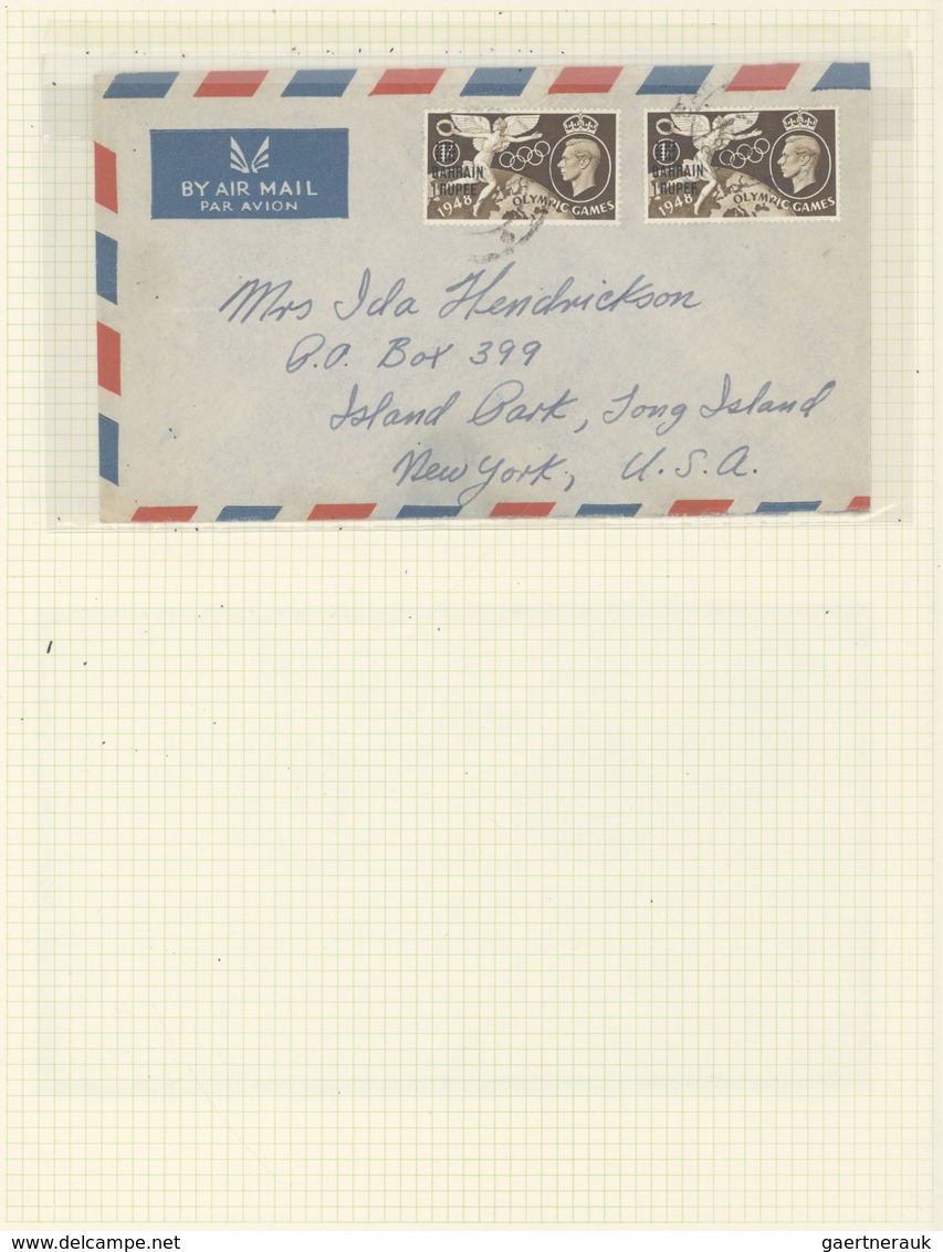 Br Bahrain: 1948-1984: Collection Of 42 Covers Sent From Bahrain To The U.S.A., With Various Frankings - Bahrain (1965-...)