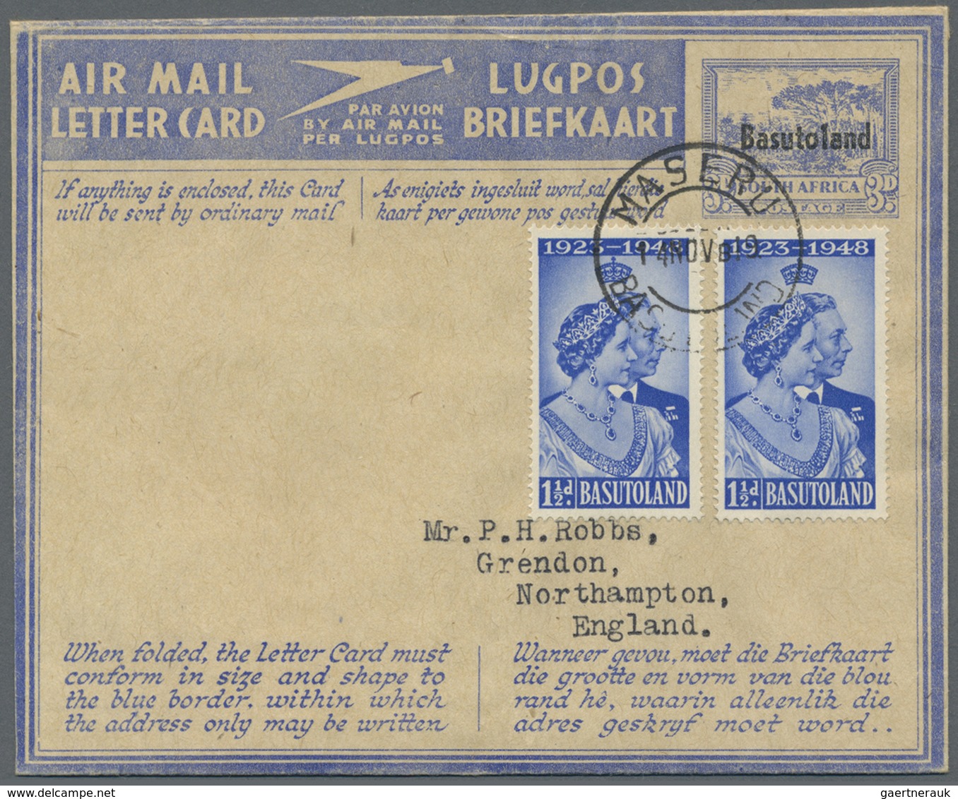 GA Basutoland: 1949/1964 (ca.), AEROGRAMMES: Accumulation With About 520 Unused And Used/CTO Airletters - 1933-1964 Colonie Britannique