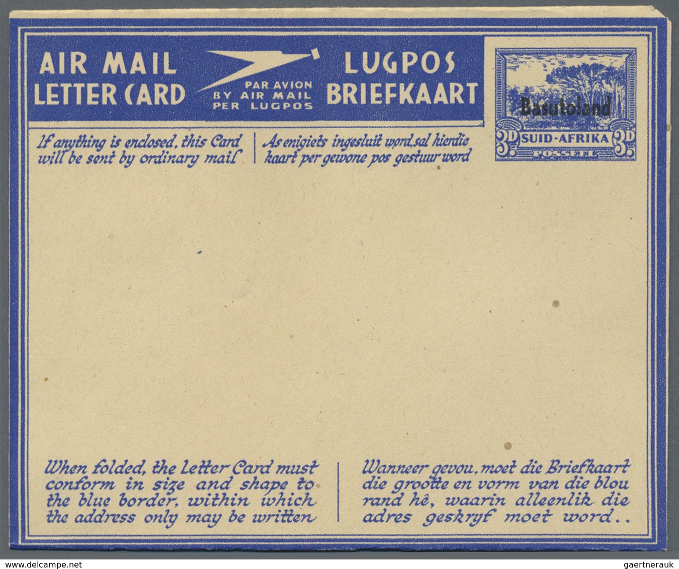 GA Basutoland: 1949/1964 (ca.), AEROGRAMMES: Accumulation With About 520 Unused And Used/CTO Airletters - 1933-1964 Colonie Britannique