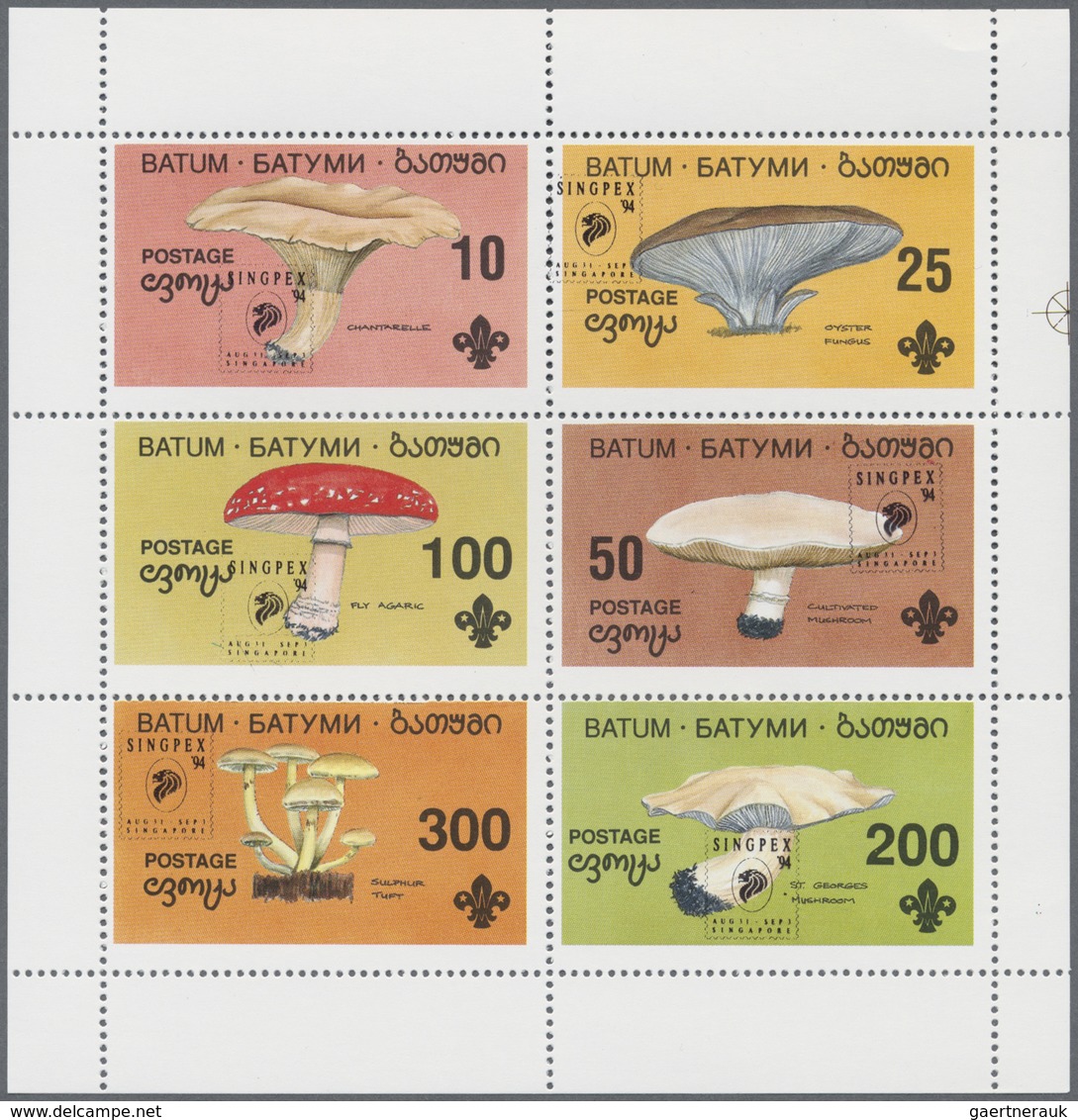 ** Batum: 1994/1997 (ca.), Accumulation With Mostly GOLD And SILVER FOIL Stamps And Sheetlets/miniature - Batum (1919-1920)