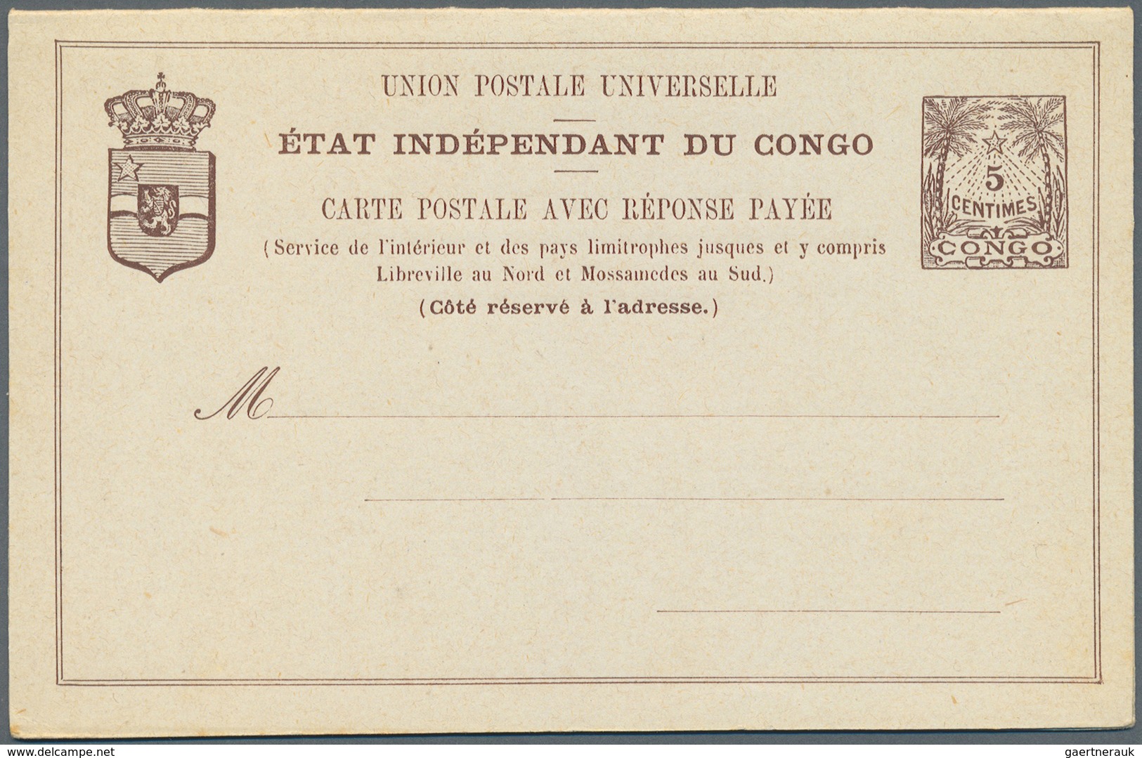 GA Belgisch-Kongo: 1886/1915 (ca.), Stock Of The Stat. Postcards And Reply Cards Sorted By Issues In Gl - Autres & Non Classés