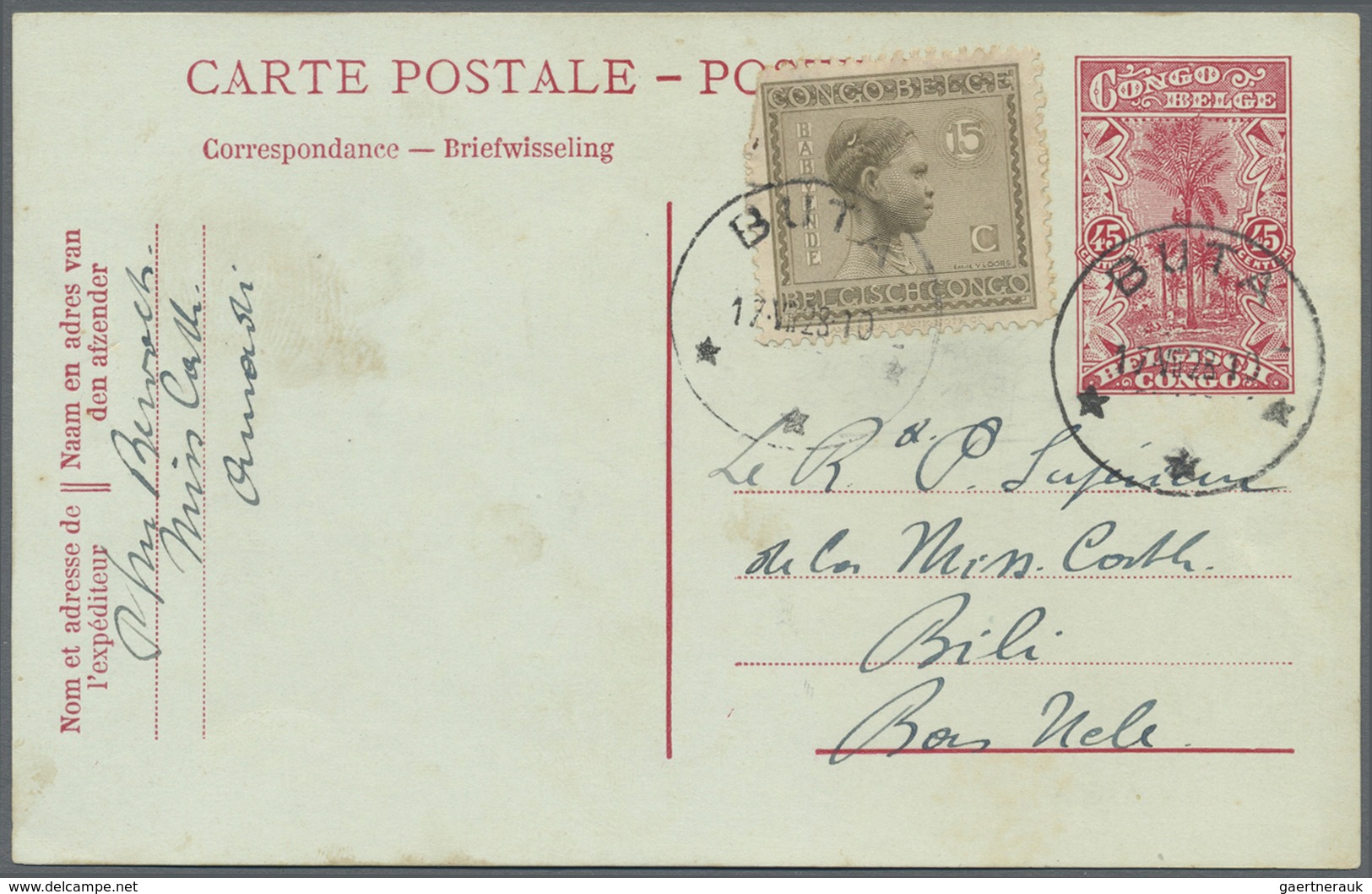 GA Belgisch-Kongo: 1892/1931 (ca.), Scarce old collection of 21 used stationery cards incl. uprated car