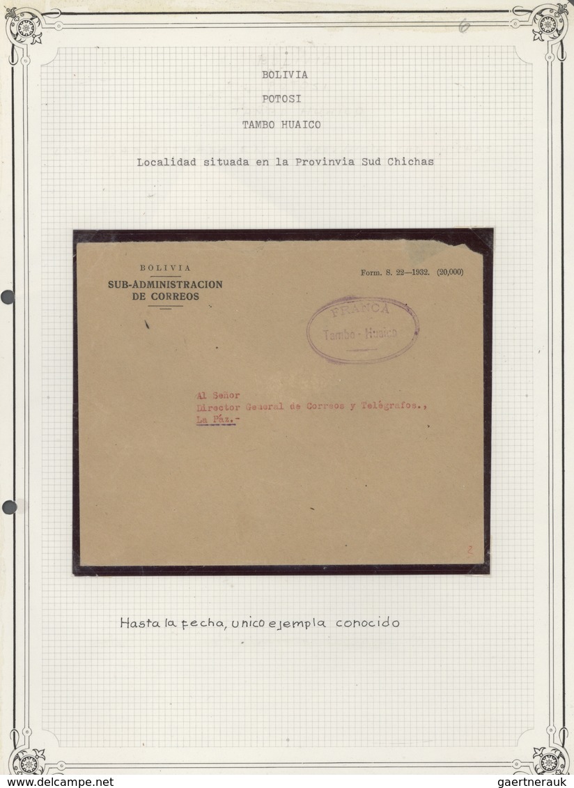 Br Bolivien: 1792/1955 (ca.), Collection Of Apprx. 250 Stampless Entires From Pre-philatelic Period, Sh - Bolivie
