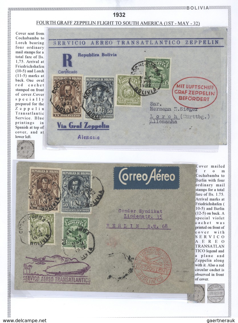 **/*/O/Br Bolivien: 1923/37 - BOLIVIA AIR MAIL: A Magnificent Study Of The Evolution Of Air Mail In Bolivia, O - Bolivie