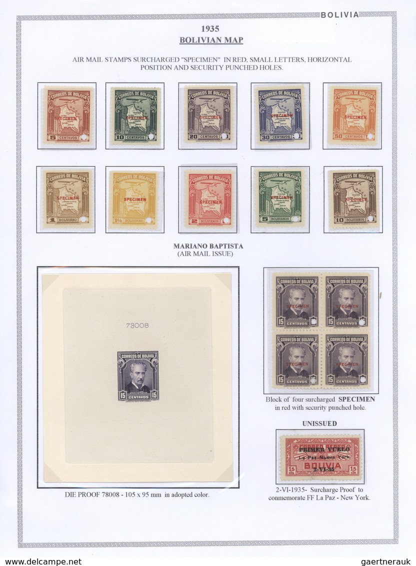 **/*/O/Br Bolivien: 1923/37 - BOLIVIA AIR MAIL: A magnificent study of the evolution of air mail in Bolivia, o