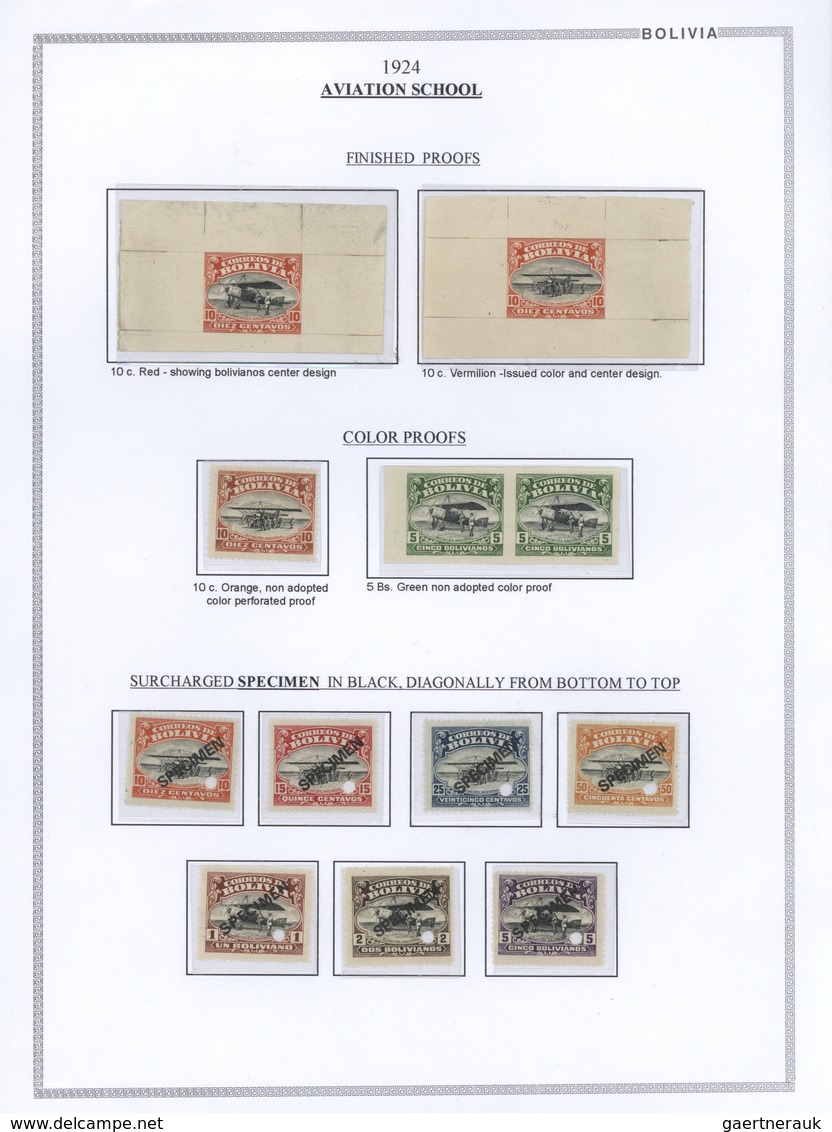 **/*/O/Br Bolivien: 1923/37 - BOLIVIA AIR MAIL: A magnificent study of the evolution of air mail in Bolivia, o