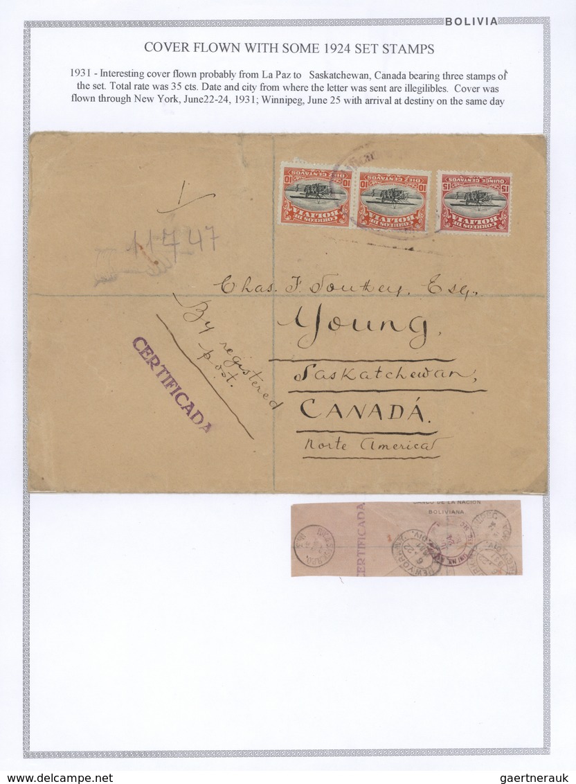 **/*/O/Br Bolivien: 1923/37 - BOLIVIA AIR MAIL: A magnificent study of the evolution of air mail in Bolivia, o