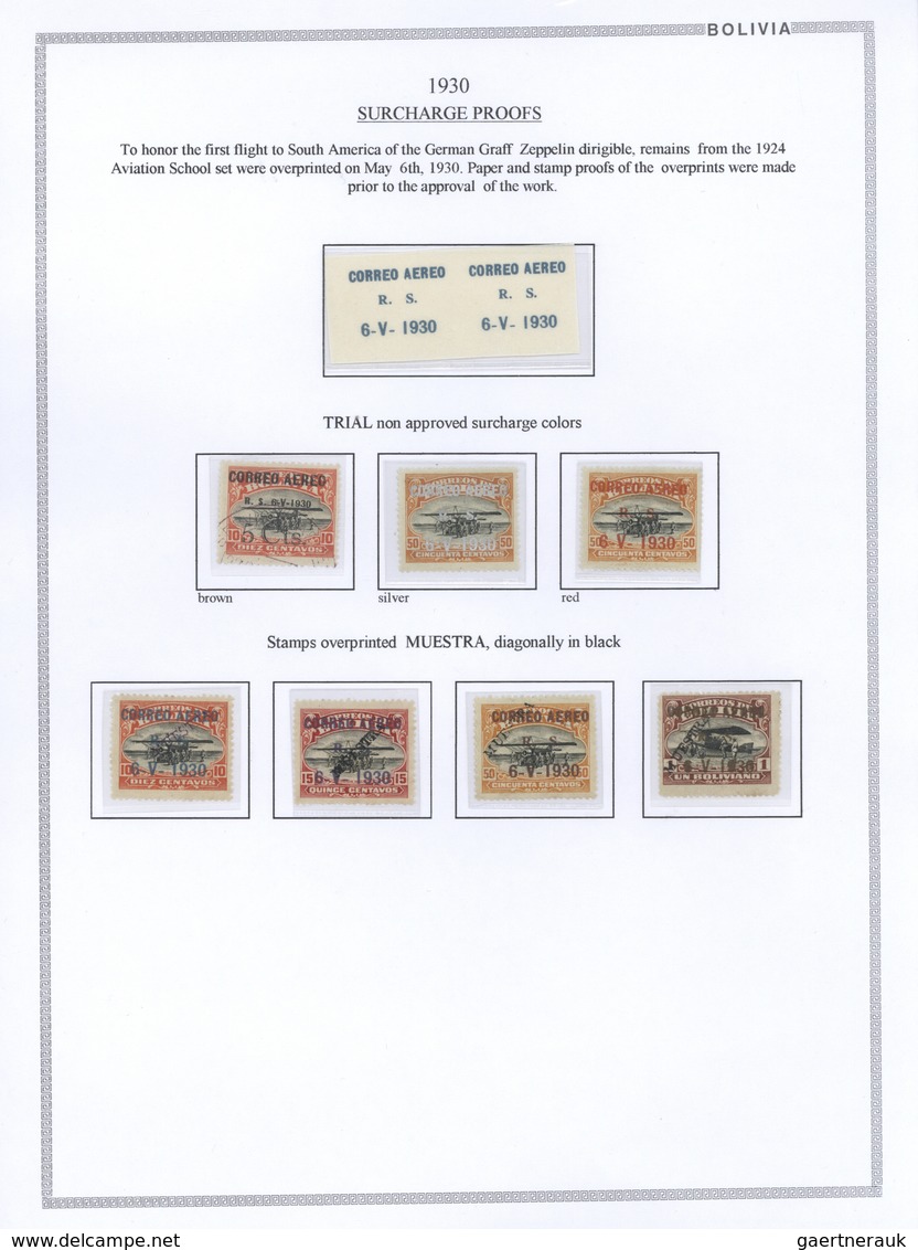 **/*/O/Br Bolivien: 1923/37 - BOLIVIA AIR MAIL: A magnificent study of the evolution of air mail in Bolivia, o