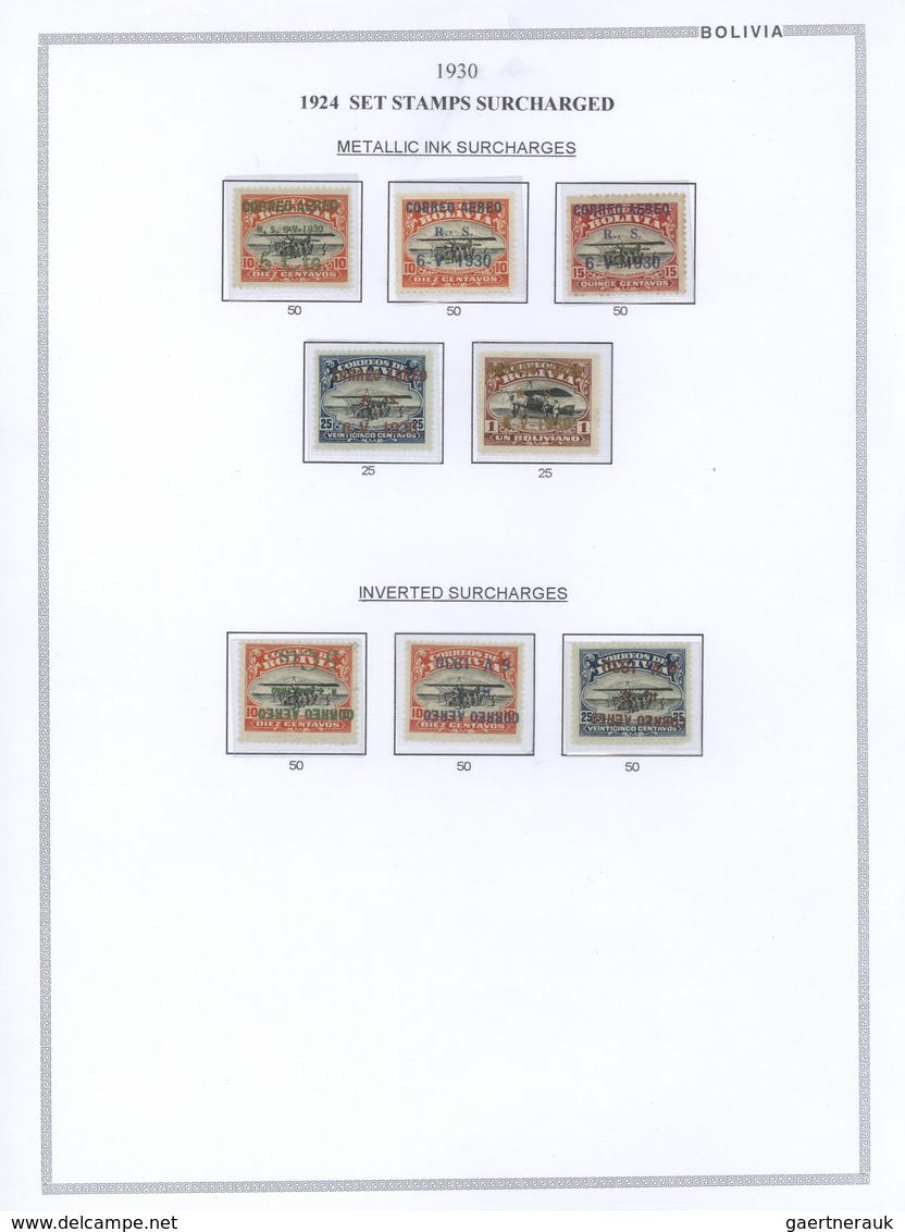 **/*/O/Br Bolivien: 1923/37 - BOLIVIA AIR MAIL: A magnificent study of the evolution of air mail in Bolivia, o