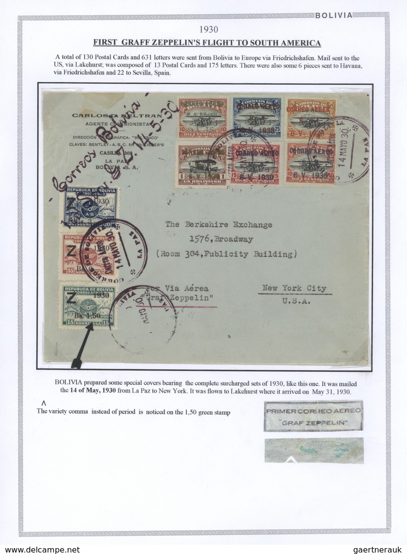 **/*/O/Br Bolivien: 1923/37 - BOLIVIA AIR MAIL: A magnificent study of the evolution of air mail in Bolivia, o