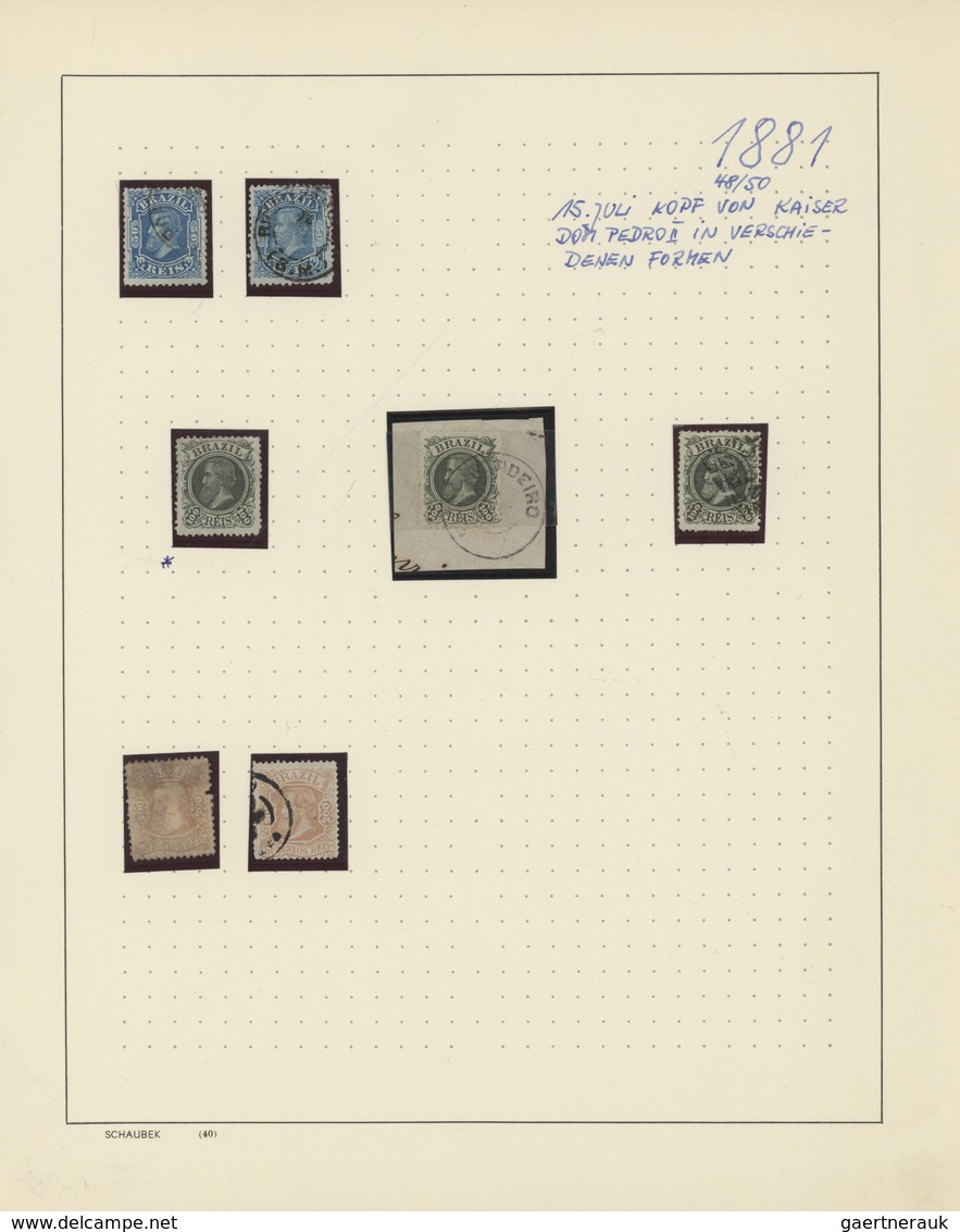 O/** Brasilien: 1843/2011, Sehr schöne Sammlung Brasilien in fünf Schaubeck-Alben und zusätzlich Dublette