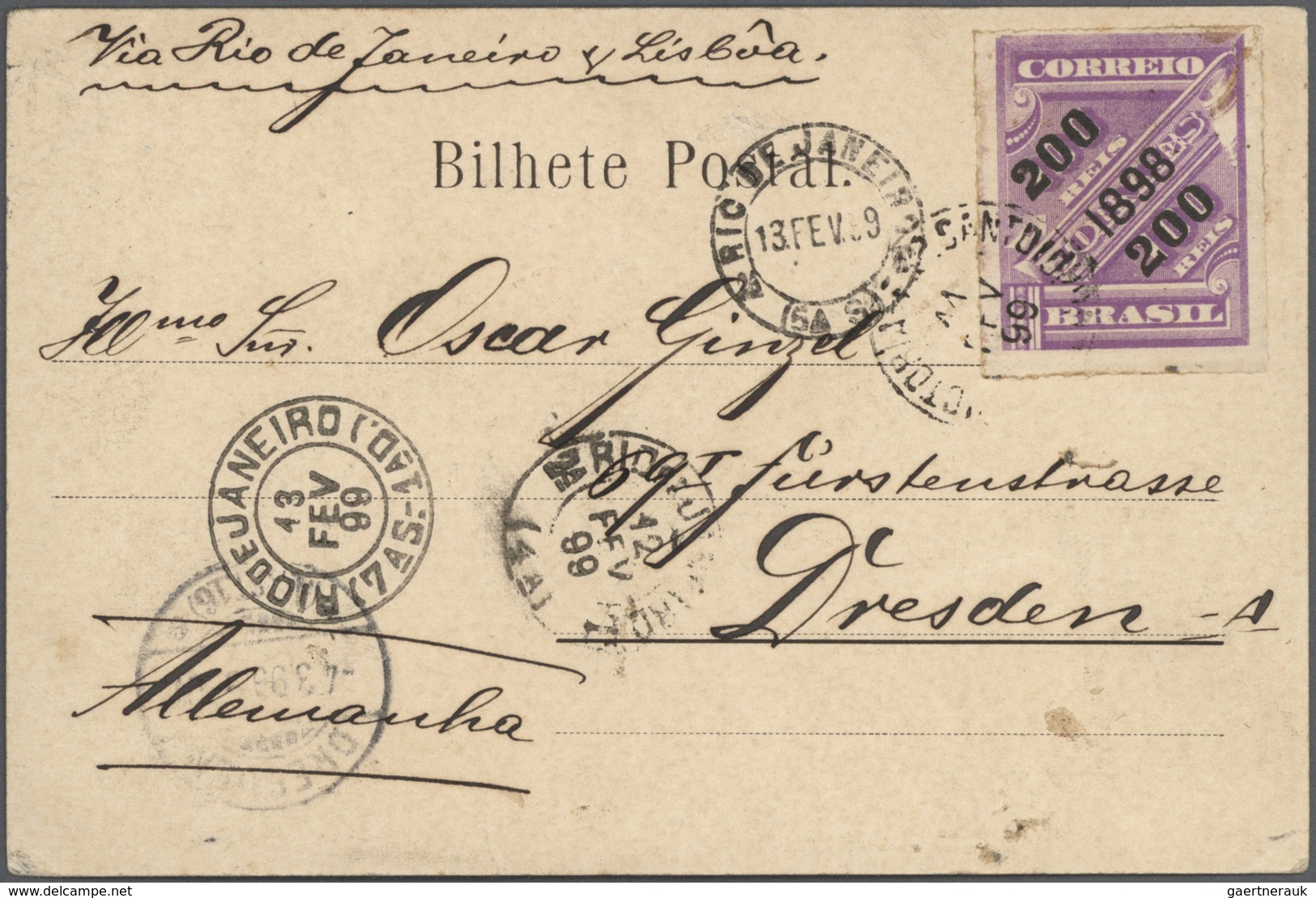 Br/GA/ Brasilien: 1892/1943, Assortment Of Apprx. 35 Covers/cards With Plenty Of Interesting And Better Mat - Altri & Non Classificati