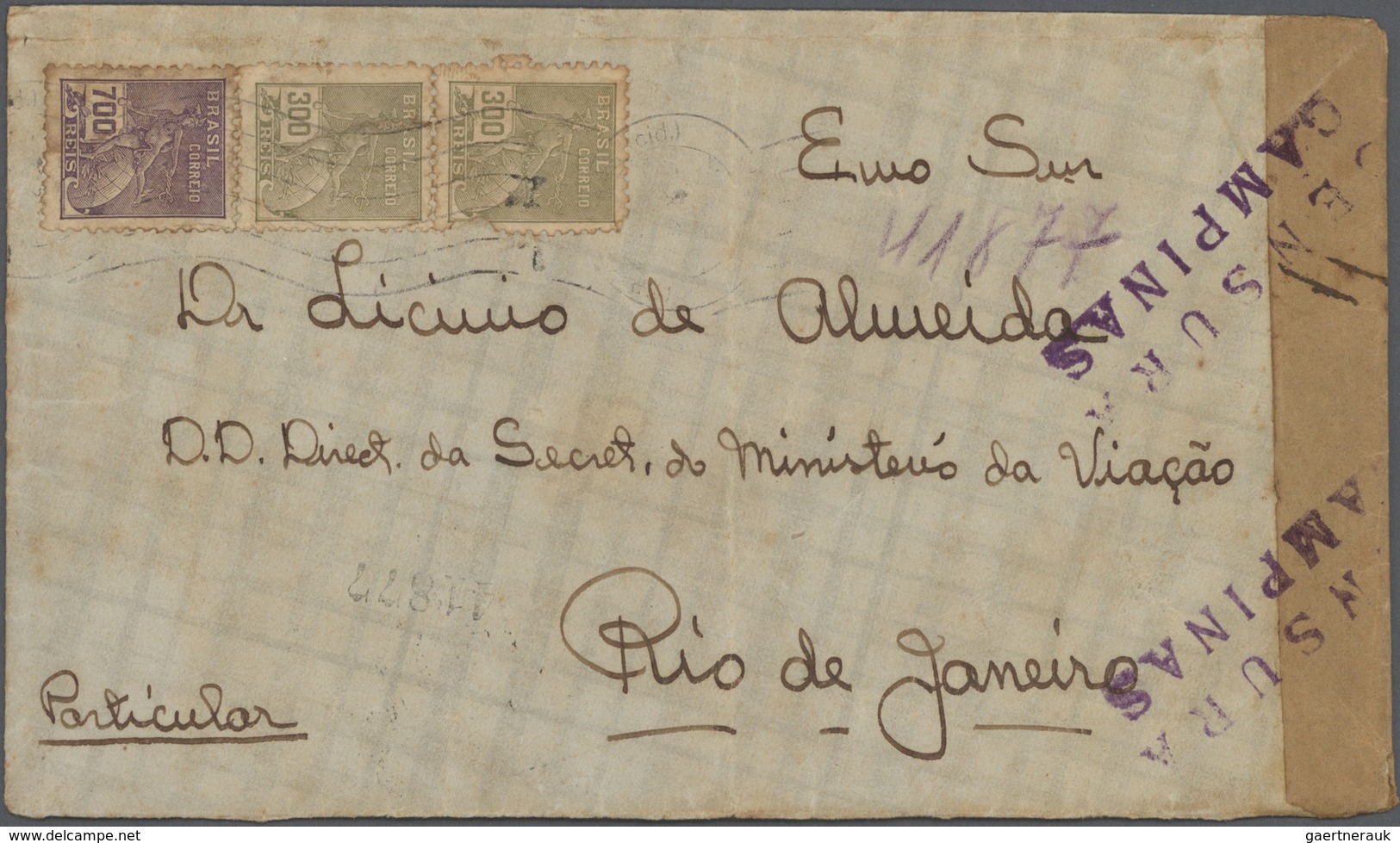 Br/GA/ Brasilien: 1892/1943, assortment of apprx. 35 covers/cards with plenty of interesting and better mat