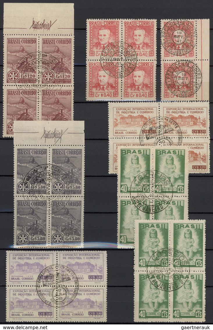 O Brasilien: 1930/1955, Specialised Assortment Of Used Units Up To Block Of 20, Comprising Definitves - Autres & Non Classés