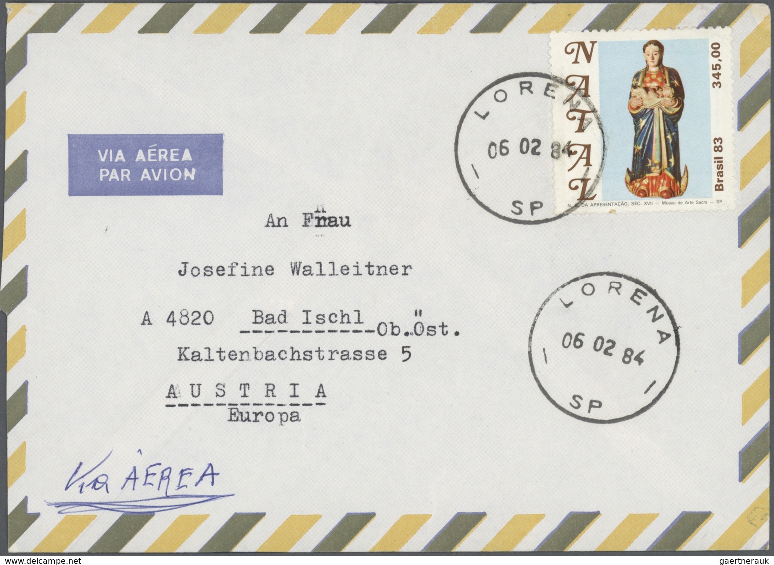 Br Brasilien: 1961/1985 (ca.), Accumulation With About 128 Commercial Airmail Covers To Austria With So - Autres & Non Classés