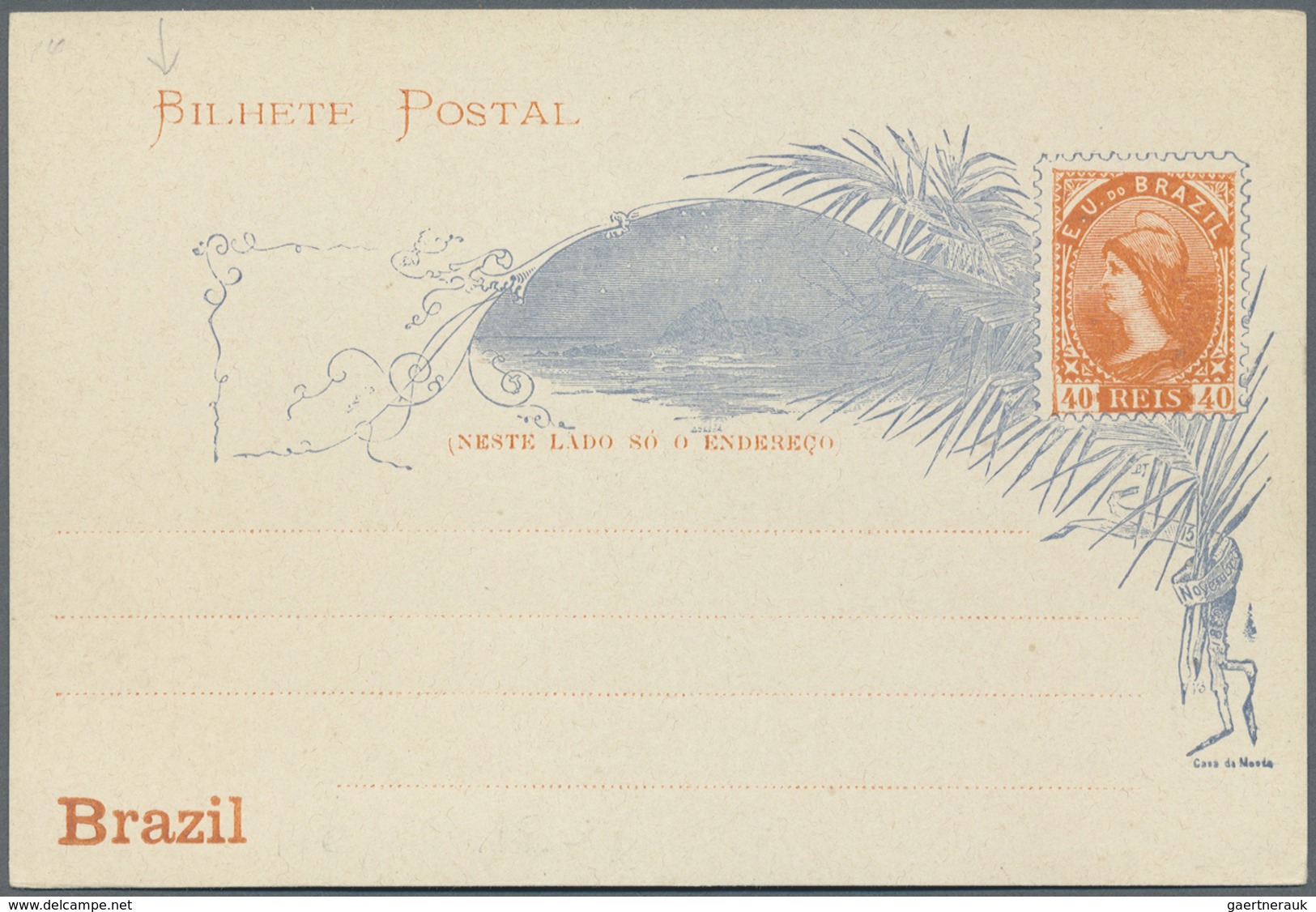 GA Brasilien - Ganzsachen: 1880/1935, Collection Of 69 Different Unused Stationery Cards (incl. Types), - Postwaardestukken