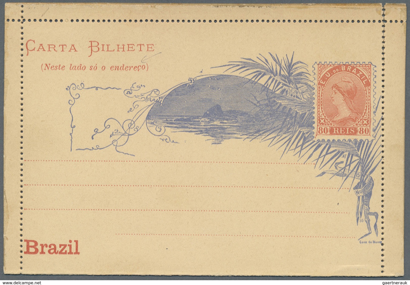 GA Brasilien - Ganzsachen: 1883/1910, Collection Of 38 Unused Stationery Letter Cards (incl. Types), Ra - Entiers Postaux