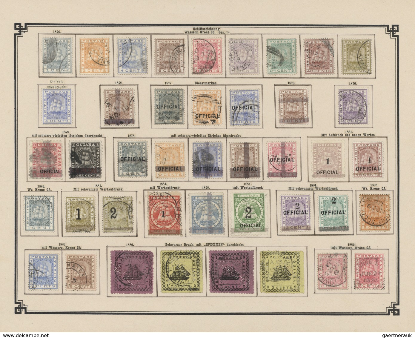 O/* Britisch-Guyana: 1853/1905, A Scarce Collection Of Mint And (mostly) Used Stamps Of "Clipper" And "S - Guyane Britannique (...-1966)