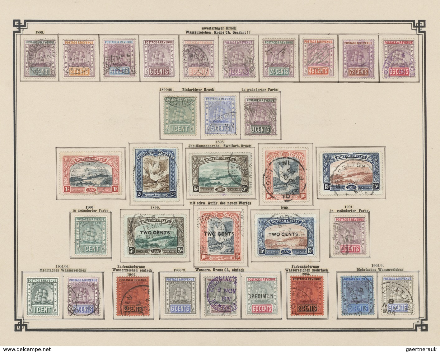 O/* Britisch-Guyana: 1853/1905, A Scarce Collection Of Mint And (mostly) Used Stamps Of "Clipper" And "S - Guyane Britannique (...-1966)