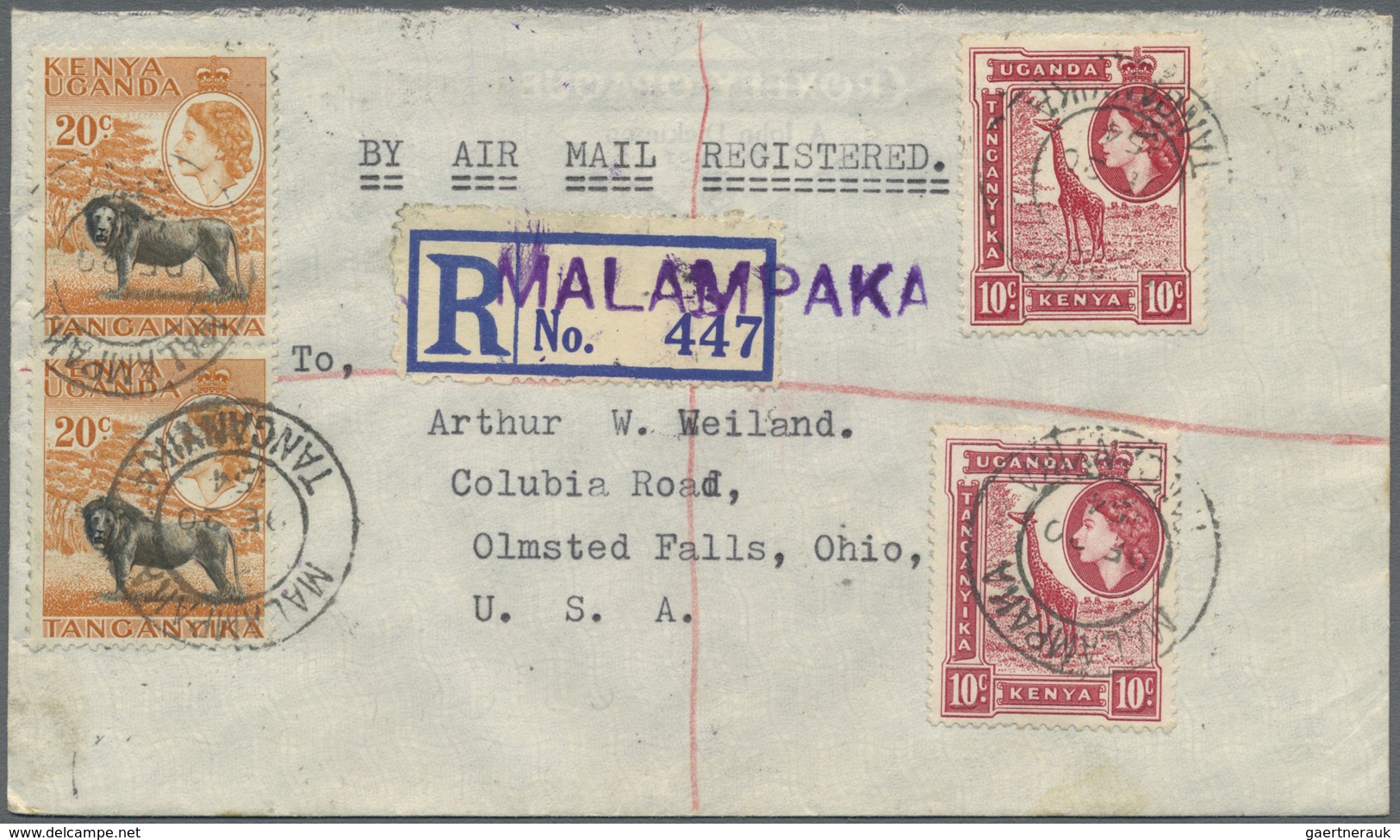 Br Britisch-Ostafrika und Uganda: 1911/1958: Valuable lot of 43 covers, postal stationeries and picture