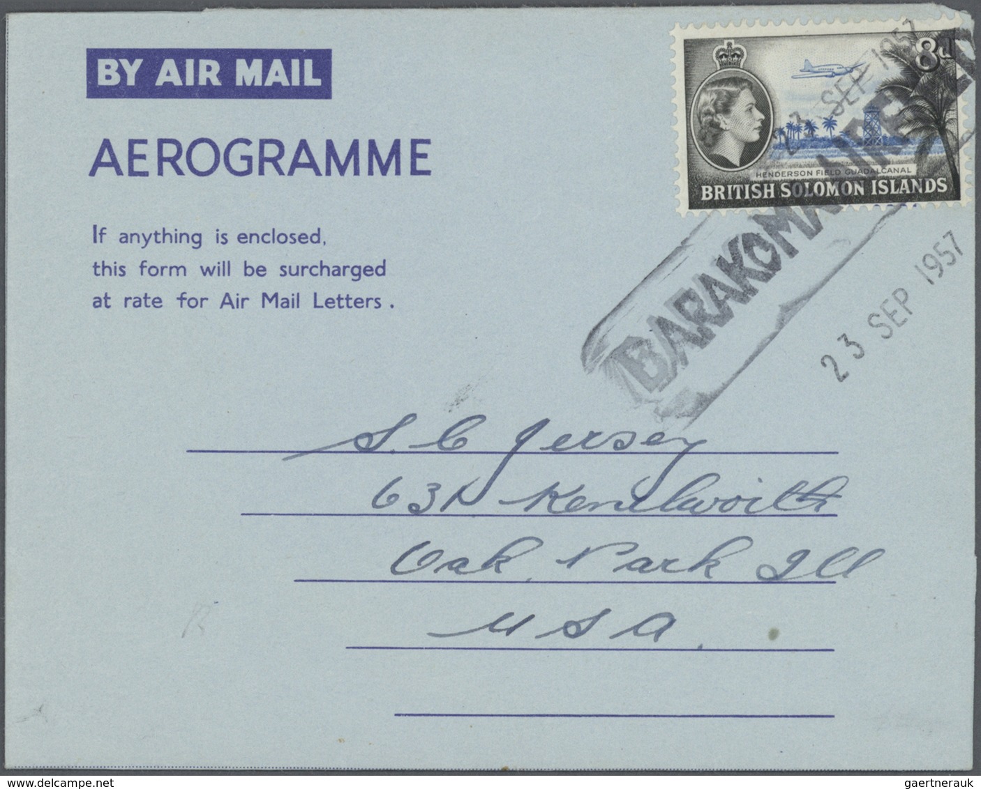 GA Britische Salomoninseln: 1951/1995 (ca.), AEROGRAMMES: Accumulation With About 850 Unused And Used/C - Iles Salomon (...-1978)
