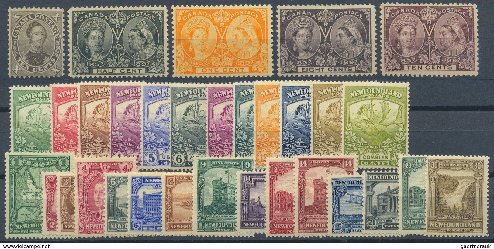 * Canada: 1859/1929, Mint Assortment Of 32 Stamps, Comprising Colony Of Canada 1859 10 C. Brown, Domin - Autres & Non Classés