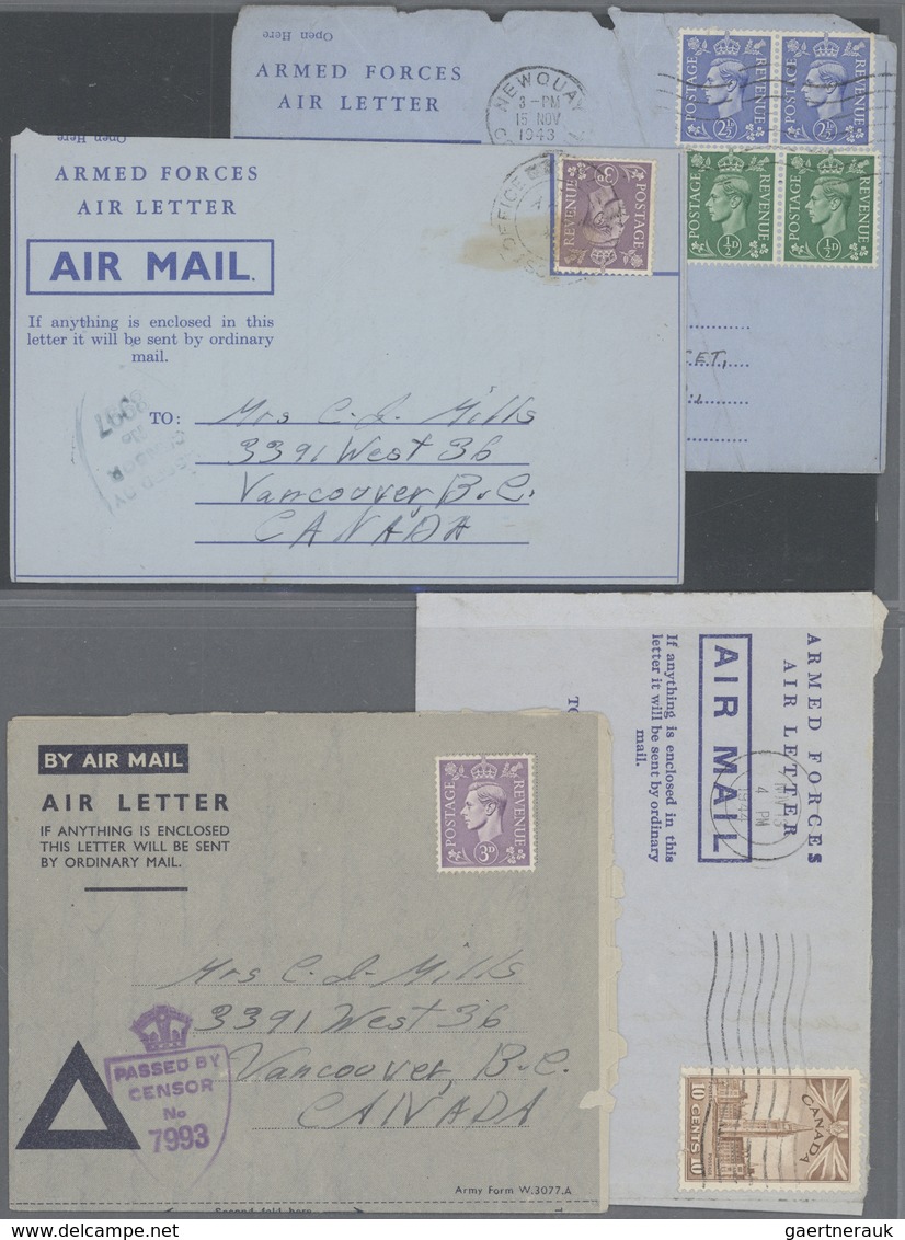 Br/GA Canada: 1940's CANADIAN MILITARY MAIL: Archive Correspondence Of WWII Period, With More Than 100 Aer - Sonstige & Ohne Zuordnung