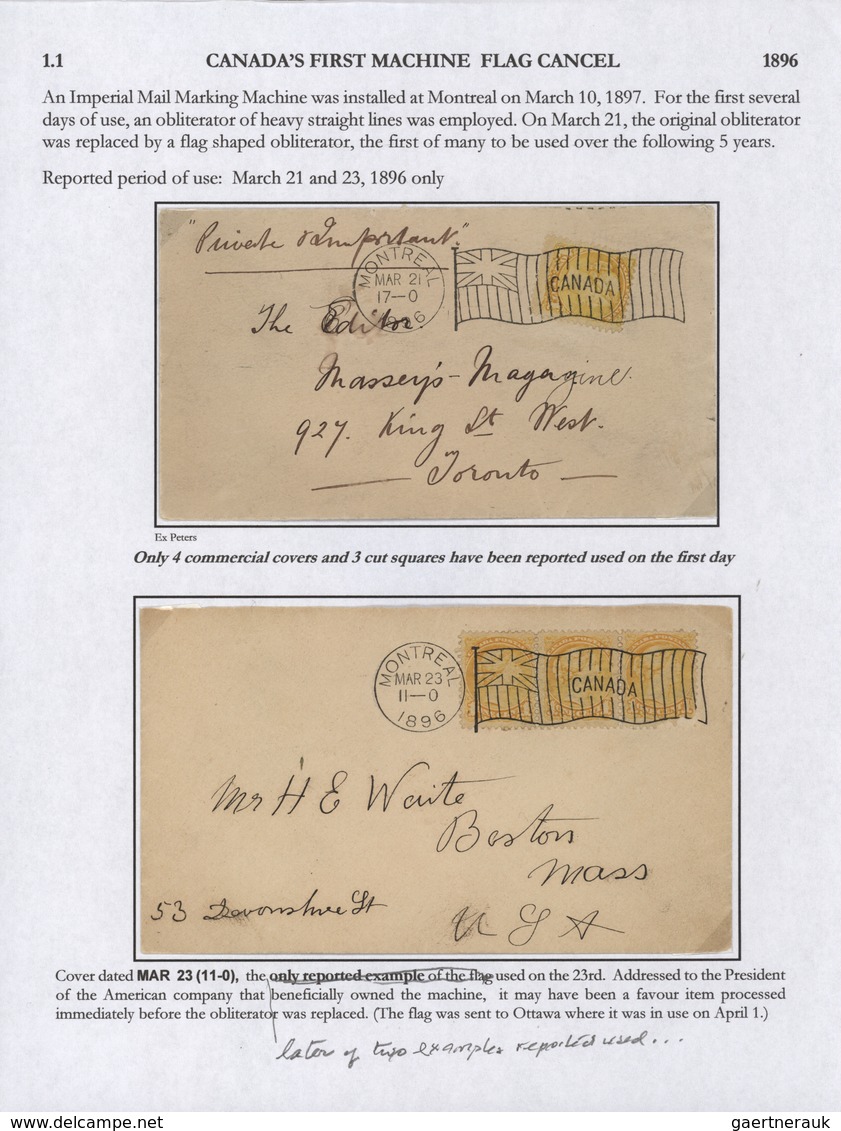 Br/GA Canada - Stempel: 1896/1902, THE MACHINE CANCELLATIONS OF CANADA, extraordinary collection of apprx.