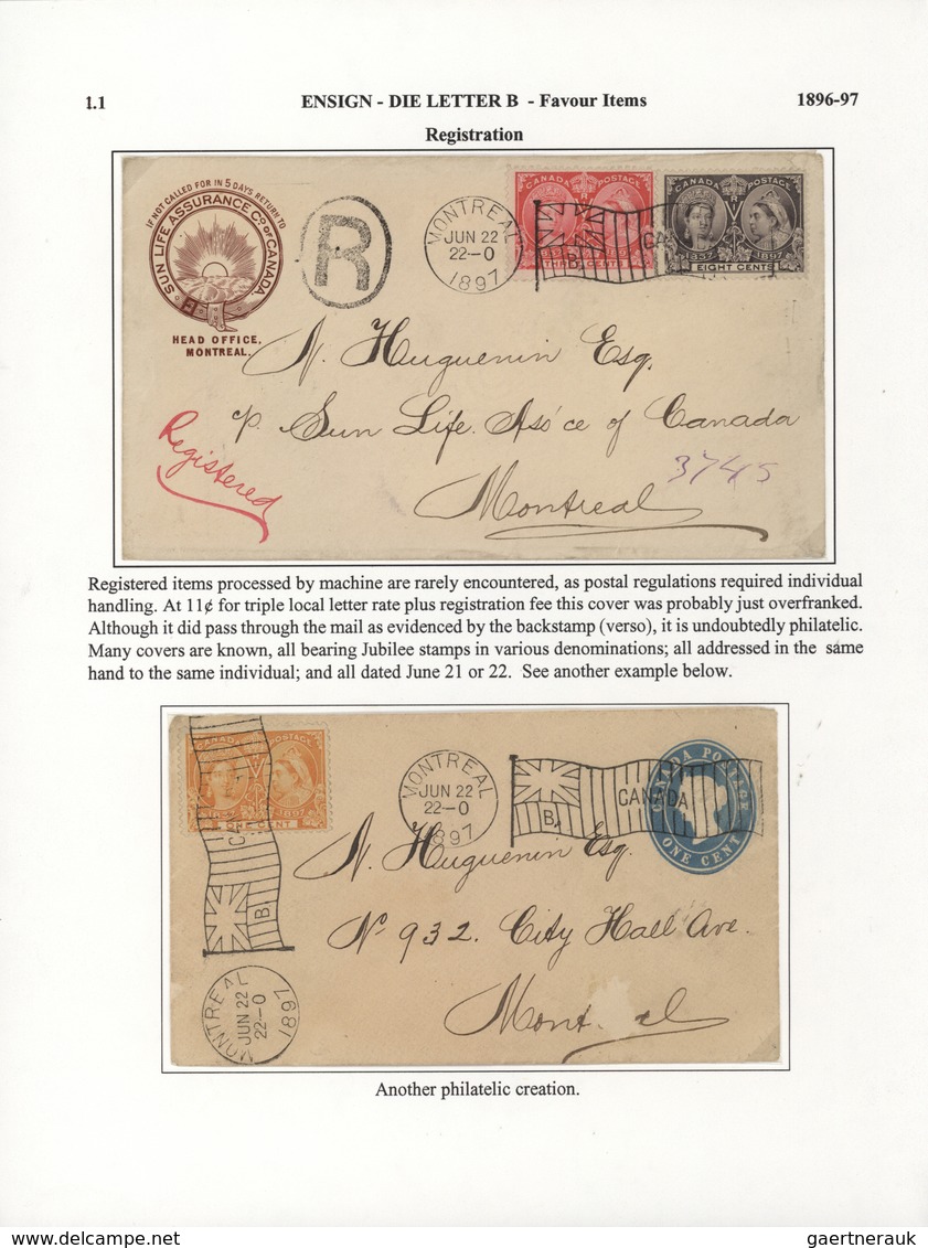 Br/GA Canada - Stempel: 1896/1902, THE MACHINE CANCELLATIONS OF CANADA, extraordinary collection of apprx.