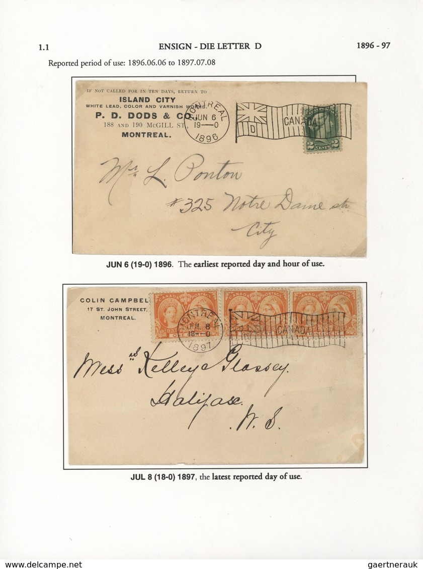 Br/GA Canada - Stempel: 1896/1902, THE MACHINE CANCELLATIONS OF CANADA, extraordinary collection of apprx.