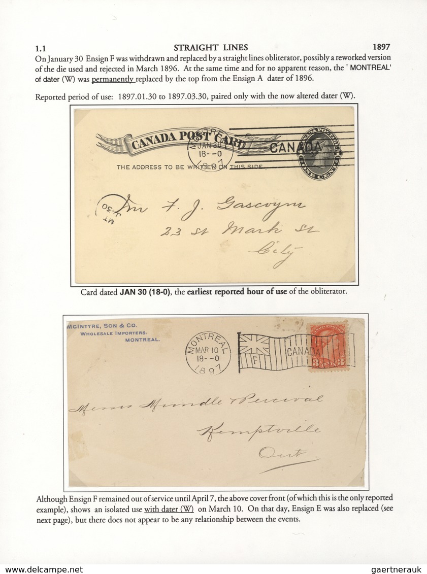 Br/GA Canada - Stempel: 1896/1902, THE MACHINE CANCELLATIONS OF CANADA, extraordinary collection of apprx.