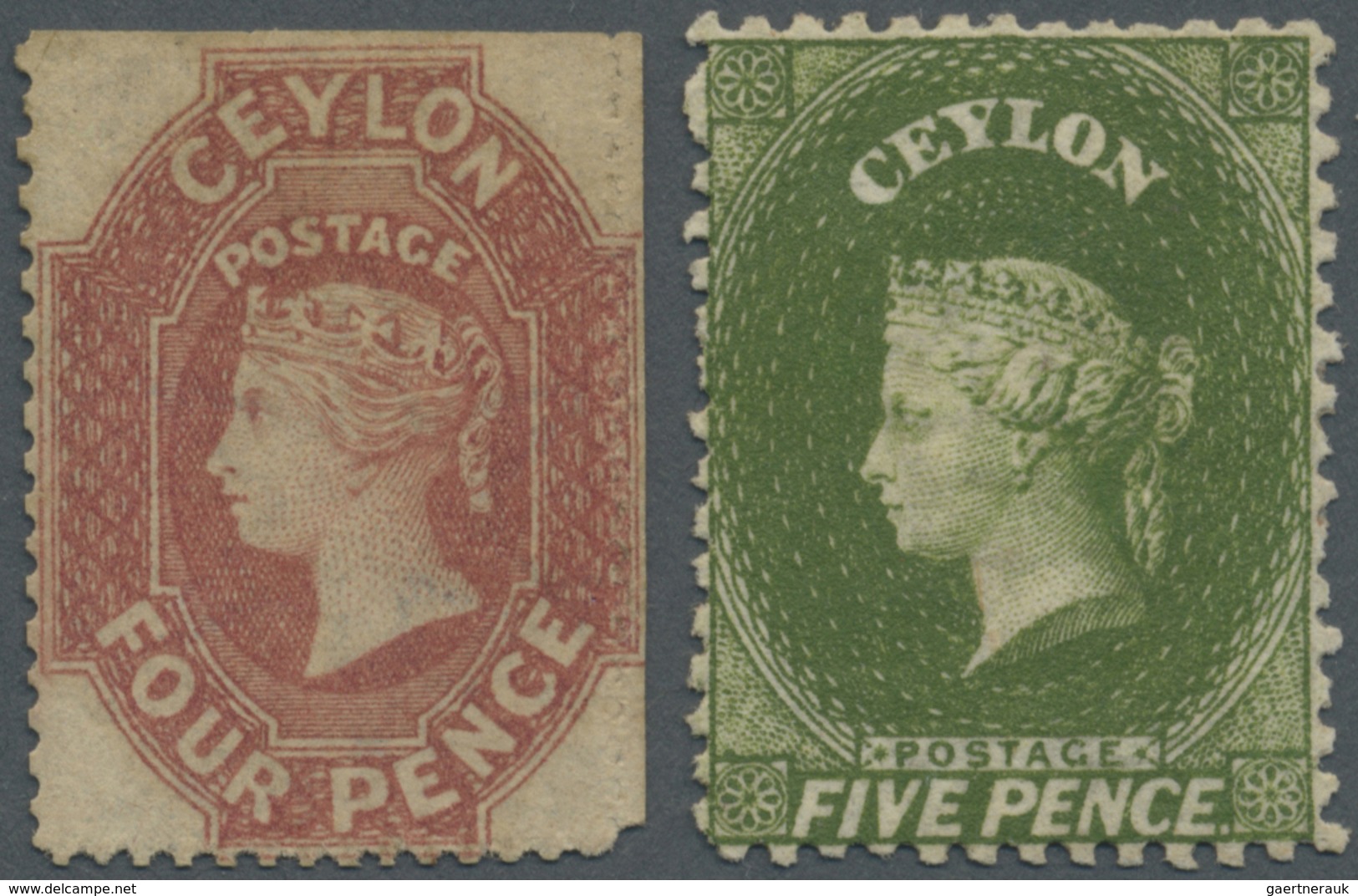 O/* Ceylon / Sri Lanka: 1860/1920 (ca.), Used And Mint Lot On Stockcards, Varied Condition, Showing A Ni - Sri Lanka (Ceylan) (1948-...)