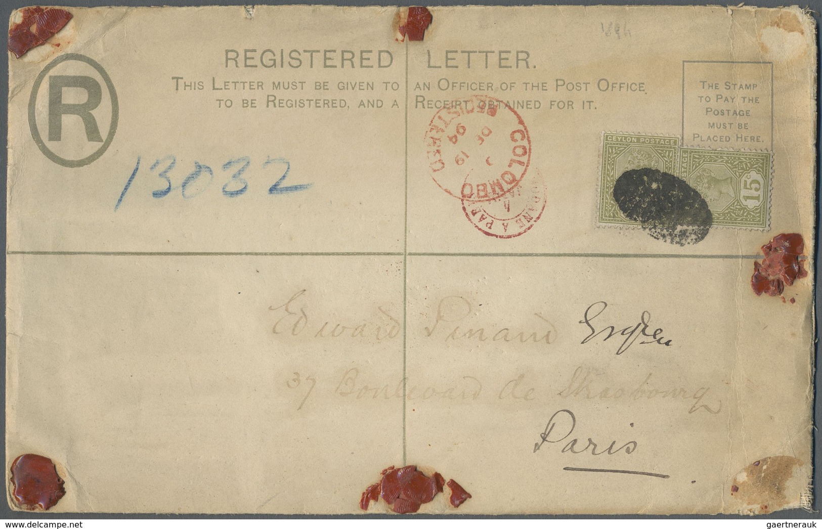 GA Ceylon / Sri Lanka: 1879-1940's: Collection Of 46 Postal Stationery Items Used, With Postcards, Repl - Sri Lanka (Ceylan) (1948-...)