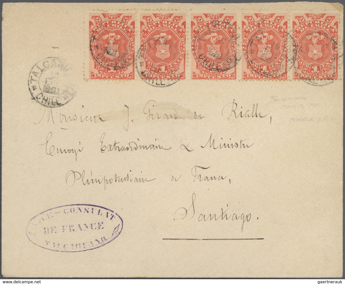 Br/GA Chile: 1891/1913, FISCALS POSTALLY USED, Collection Of 34 Covers/stationeries Bearing Fiscals Stamps - Chili