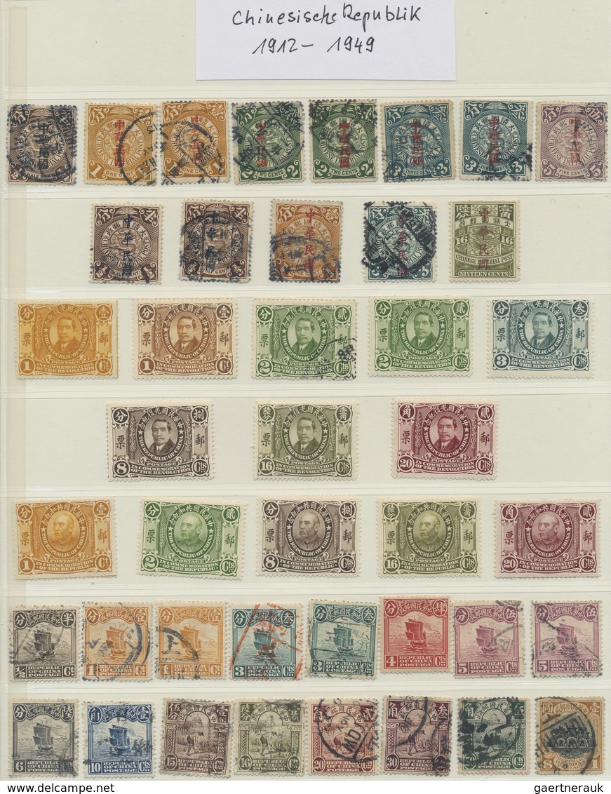 */(*)/O China: 1878/1949, Mint And Used Collection On Schaubek Hingeless Pages In Schaubek Binder Inc. Large - Autres & Non Classés