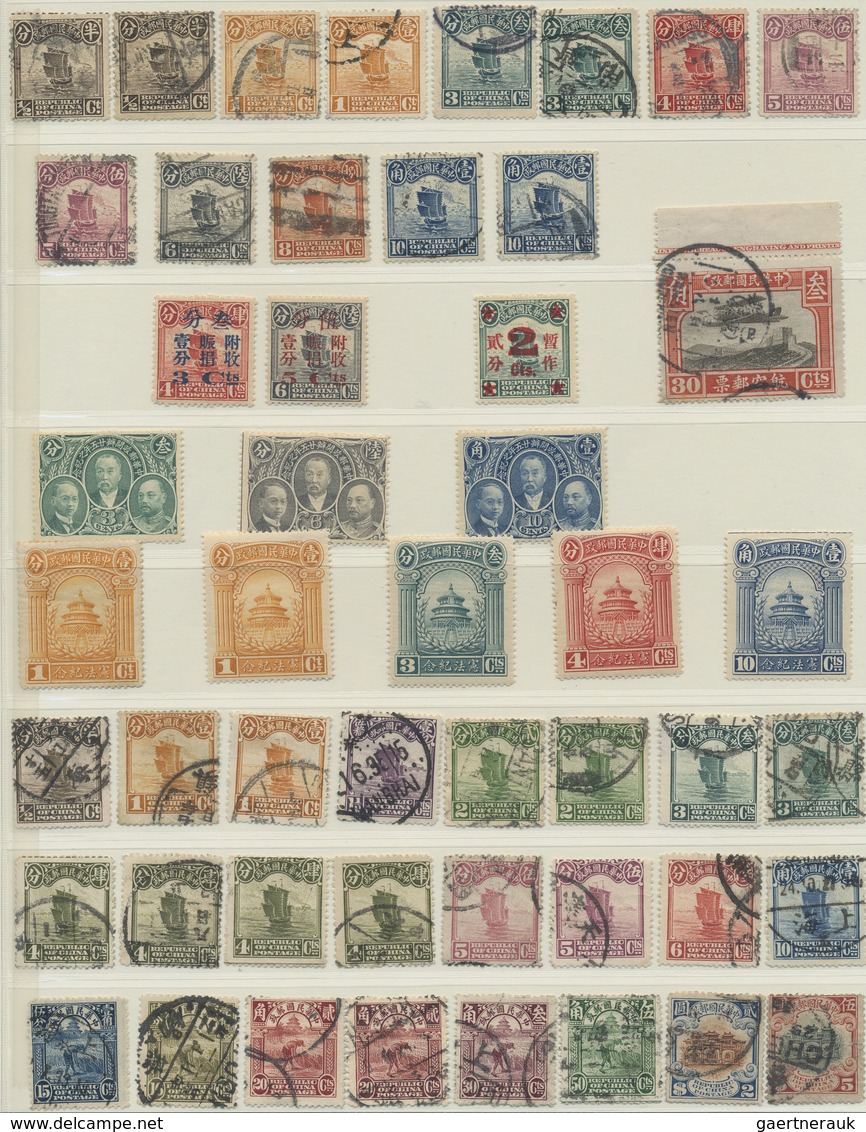 */(*)/O China: 1878/1949, mint and used collection on Schaubek hingeless pages in Schaubek binder inc. large