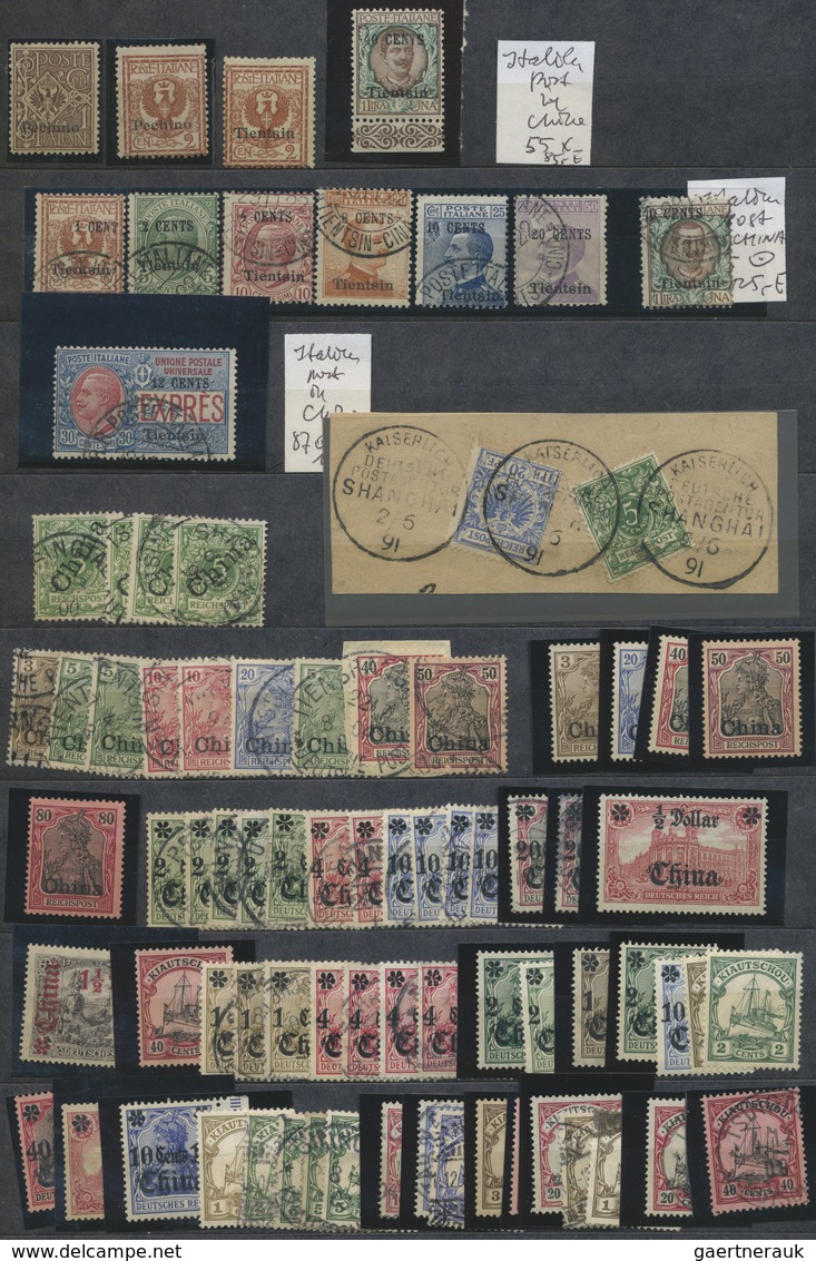 O/*/(*)/Brfst China: 1880/1940 (ca.), Used And Mint Collection In Two Stockbooks From Some Large Dragons And Follo - Autres & Non Classés