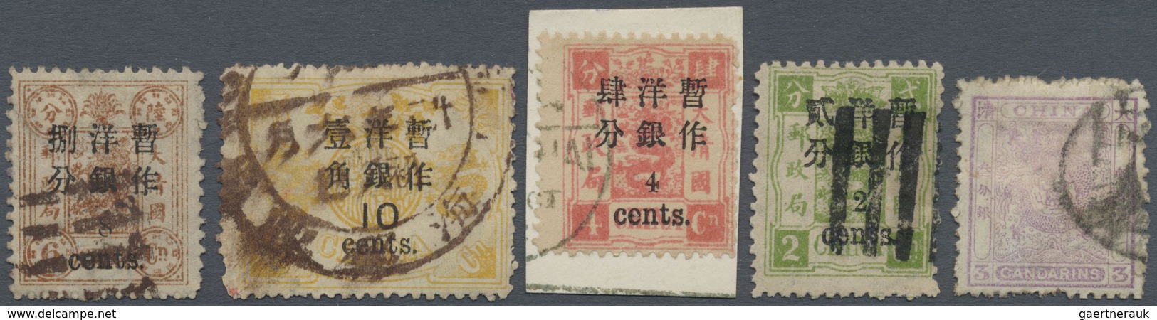 O/Br China: 1885/1900 (ca.), Petty Assortment Incl. Overprints And Two Covers Of French Expedition Corps. - Autres & Non Classés