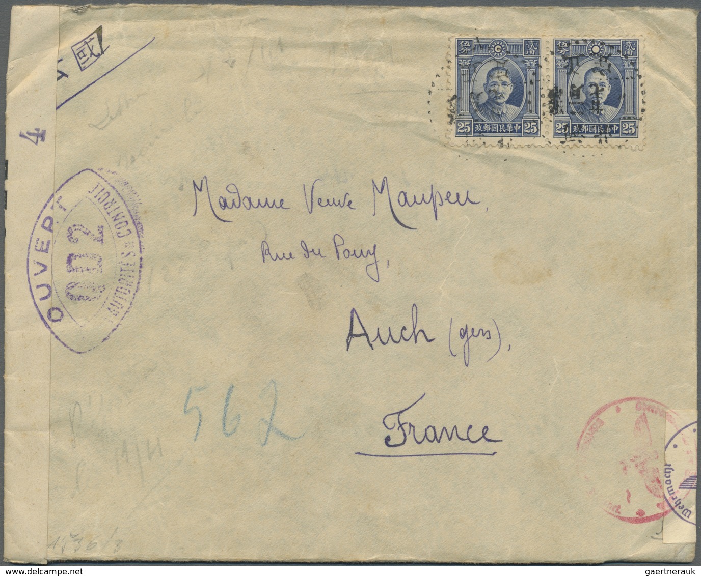Br China: 1894/1941: Lot with 36 envelopes, picture postcards and postal stationeries as well as 2 used
